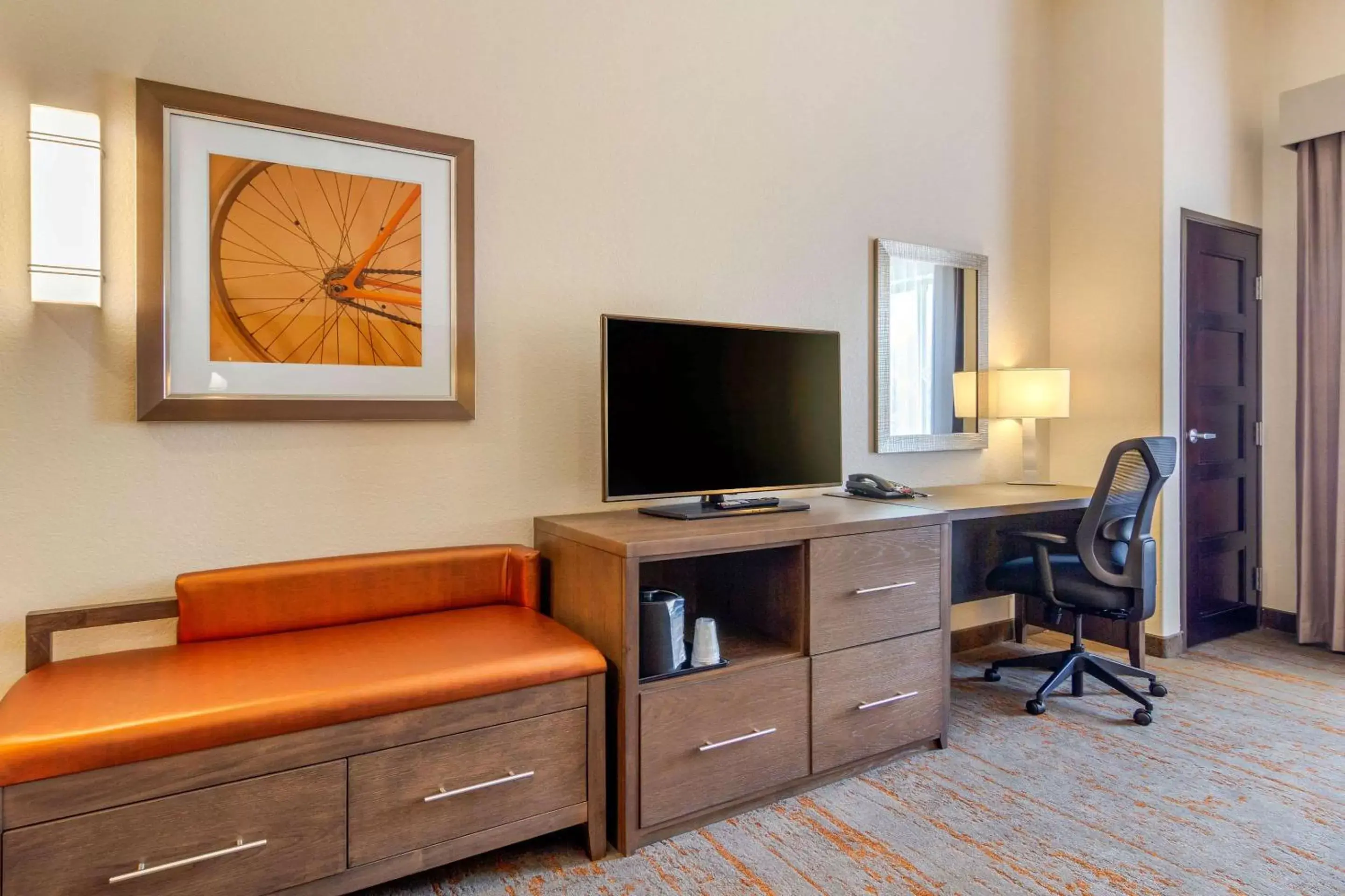 Photo of the whole room, TV/Entertainment Center in Comfort Inn & Suites Brighton Denver NE Medical Center