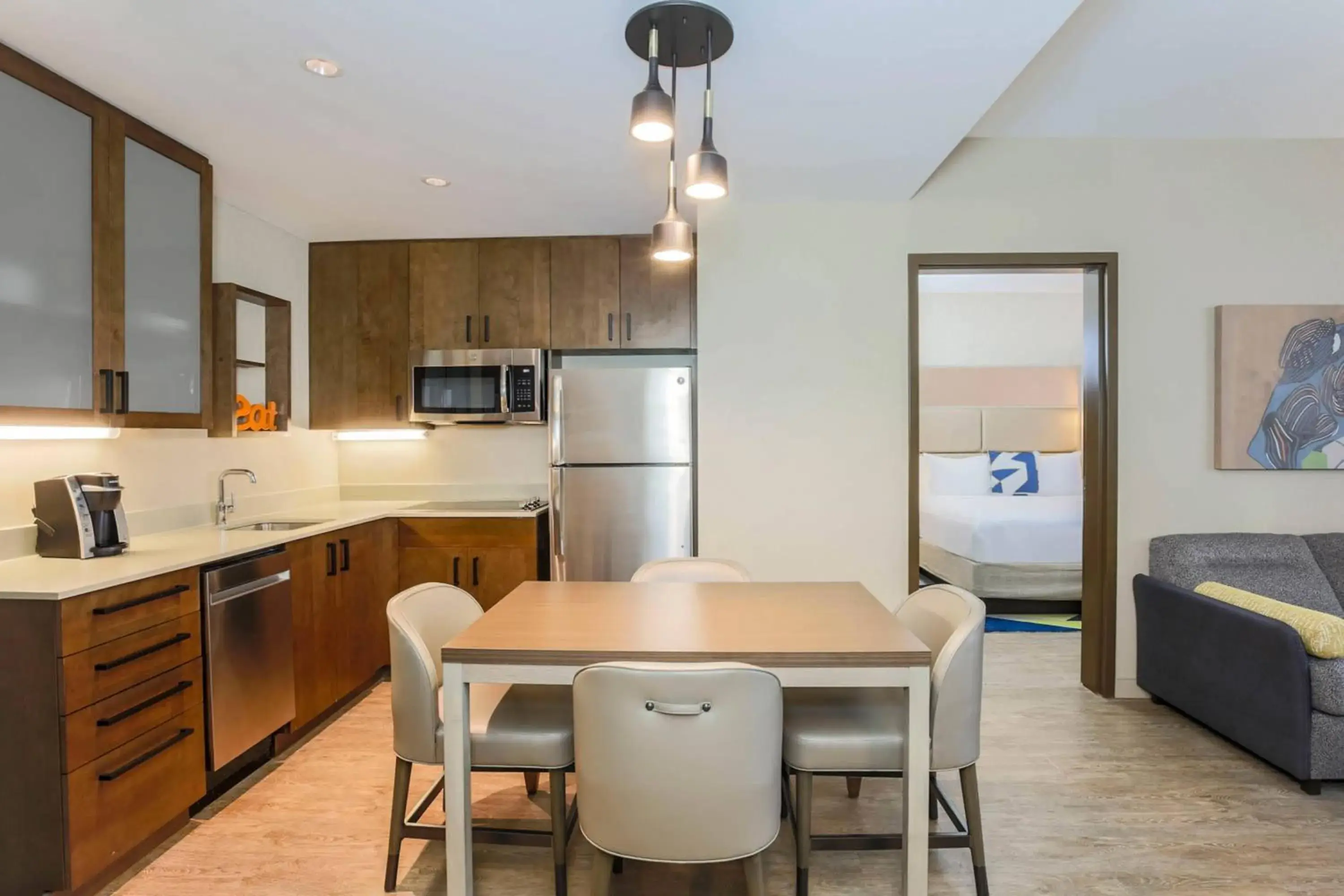 Bedroom, Kitchen/Kitchenette in Residence Inn by Marriott Dallas Frisco
