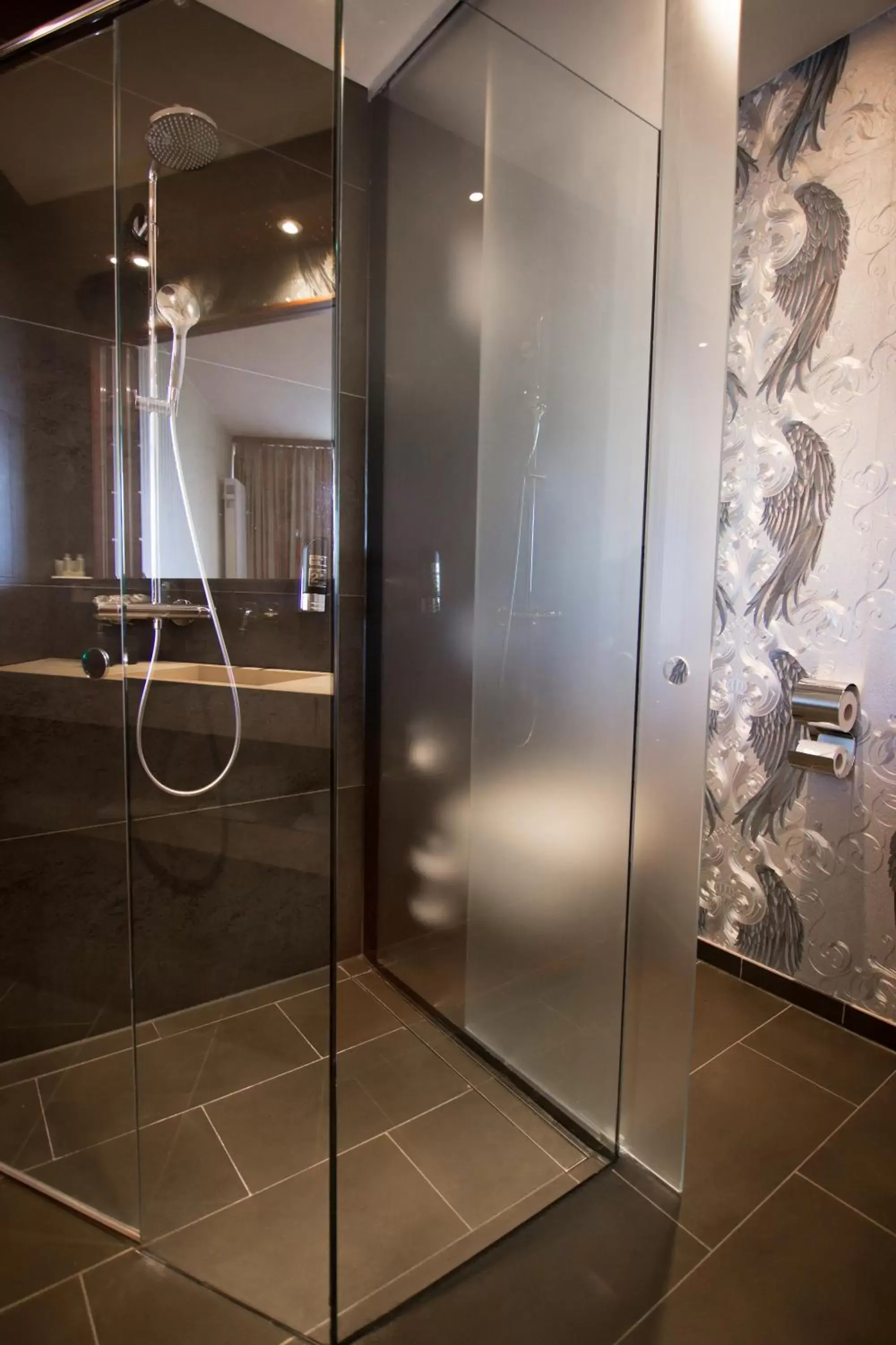 Shower, Bathroom in Seehotel Adler
