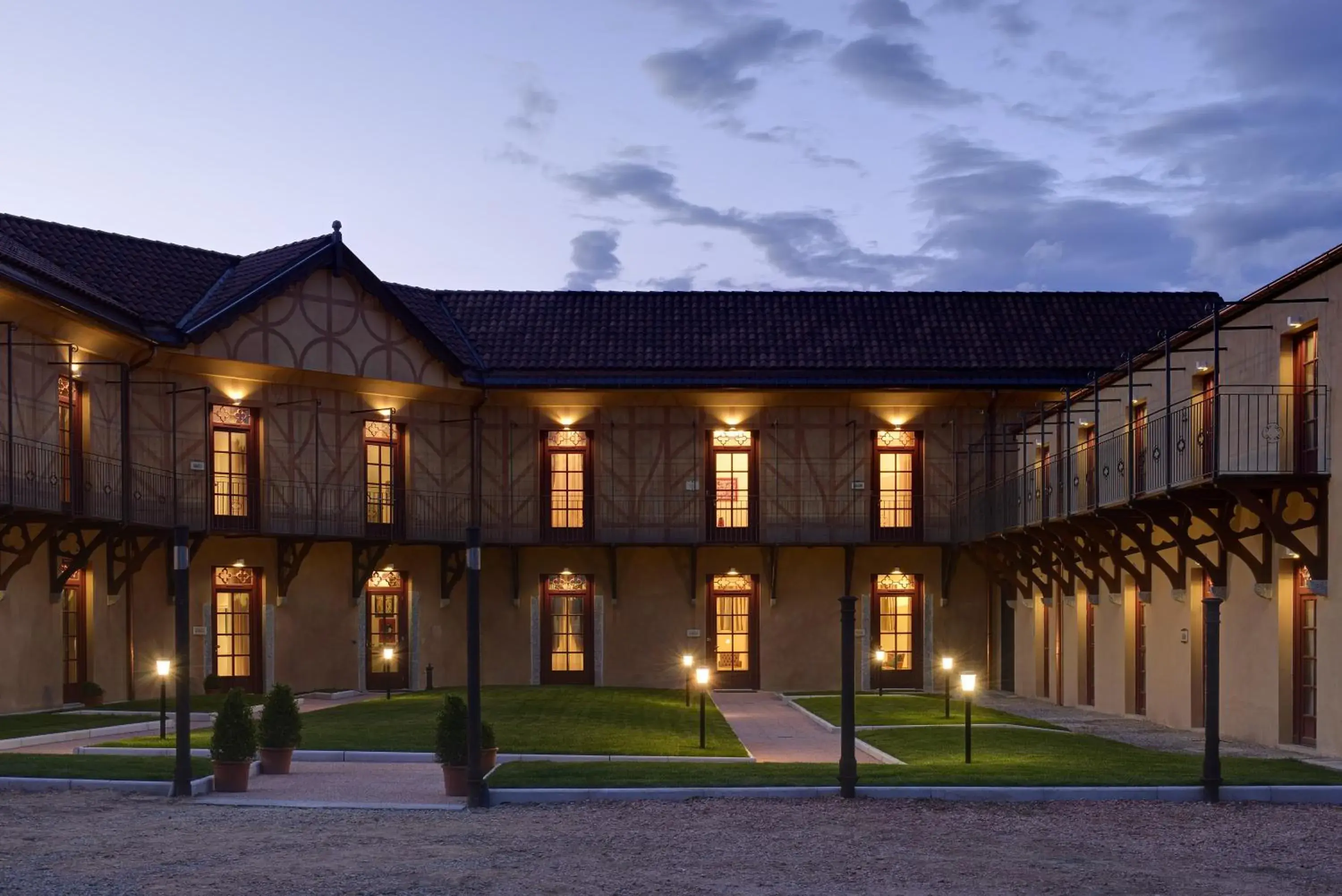 Patio, Property Building in Castello Dal Pozzo Hotel