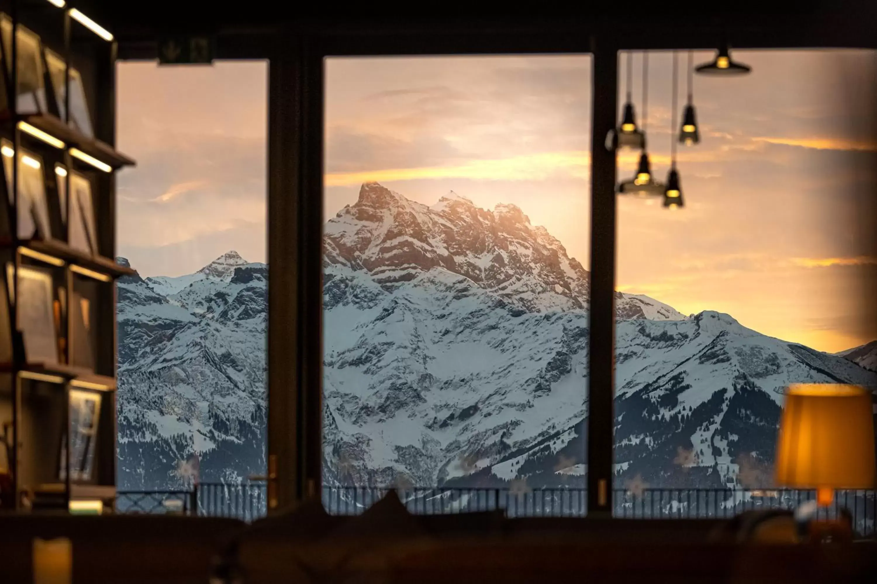 Mountain view, Winter in Villars Palace