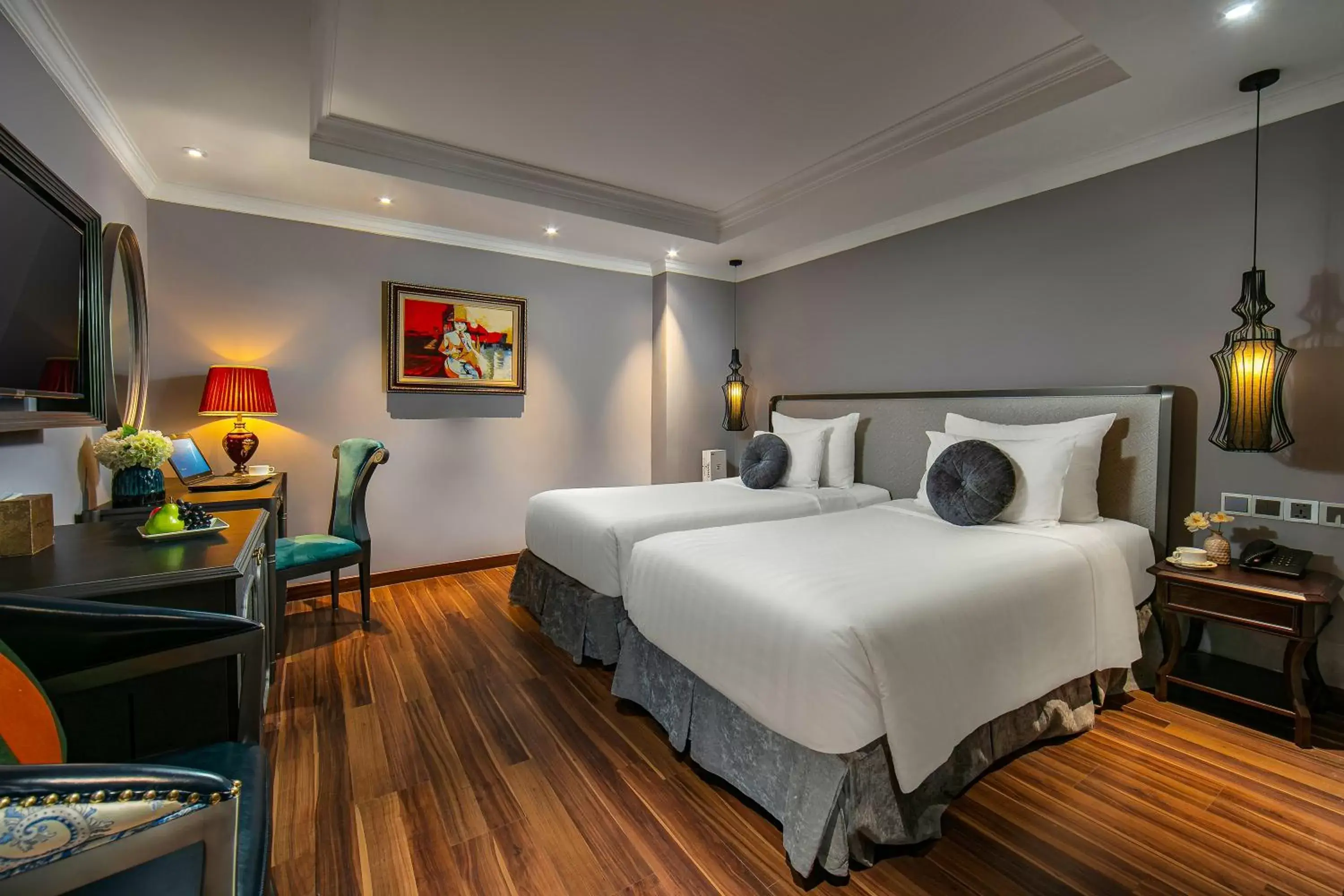 Photo of the whole room, Bed in Hanoi L'Heritage Hotel & Gym - Spa Photo of the whole room, Bed in Hanoi L'Heritage Hotel & Gym - Spa