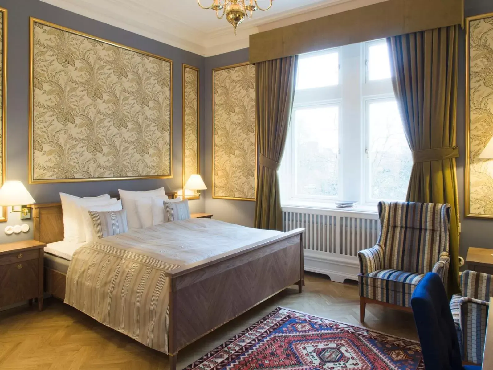 Bed in Grand Hotel Lund