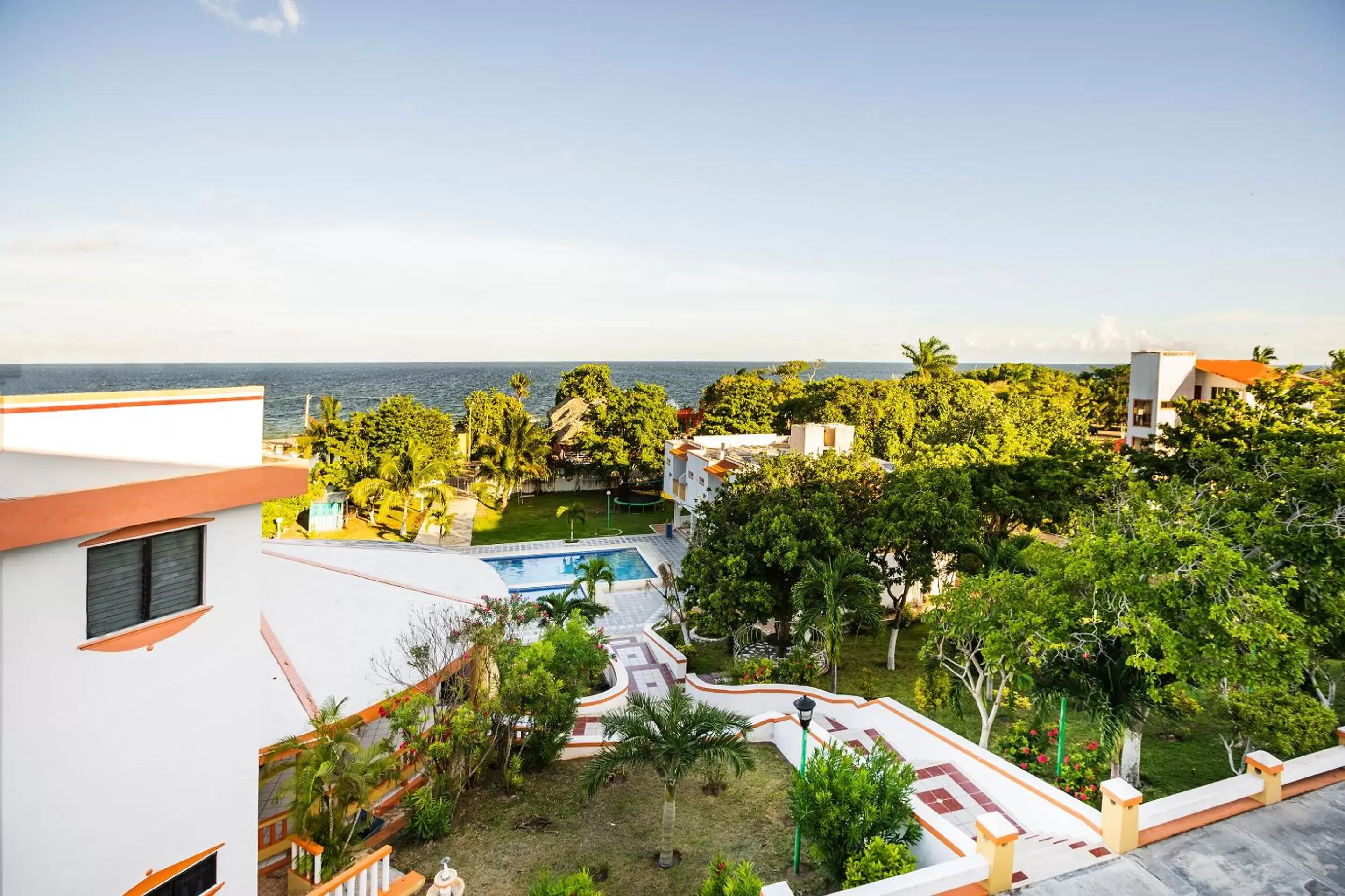 View (from property/room), Pool View in Capital O Oxtankah,chetumal bay