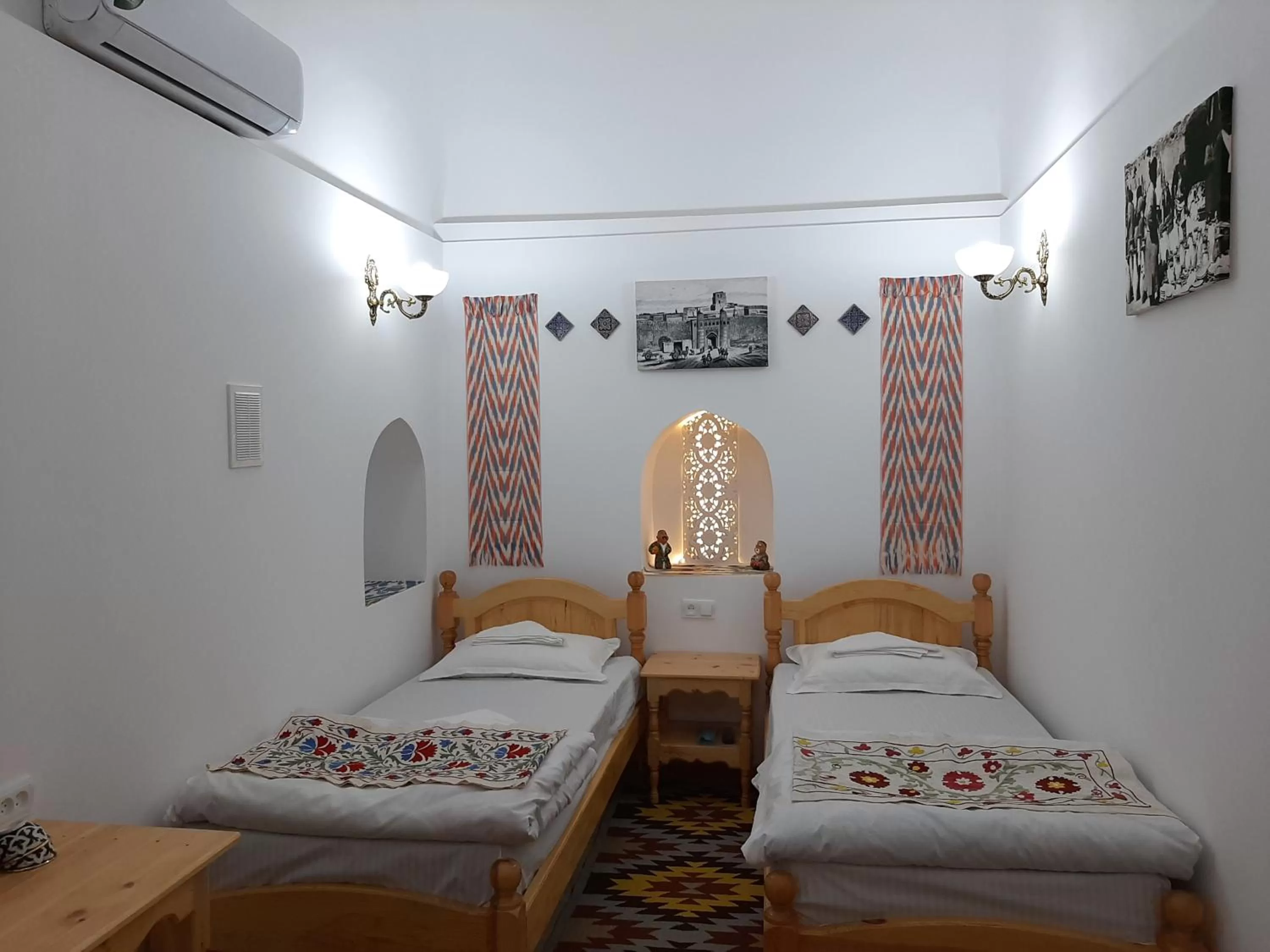 Spring, Bed in madrasah Polvon-Qori boutique hotel XIX century