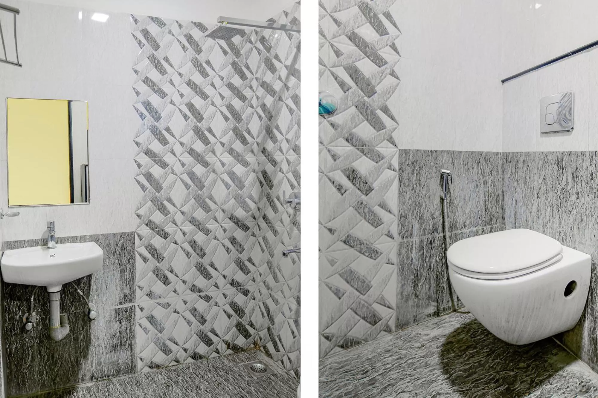 Bathroom in FabHotel Satyug Jaisinghpura