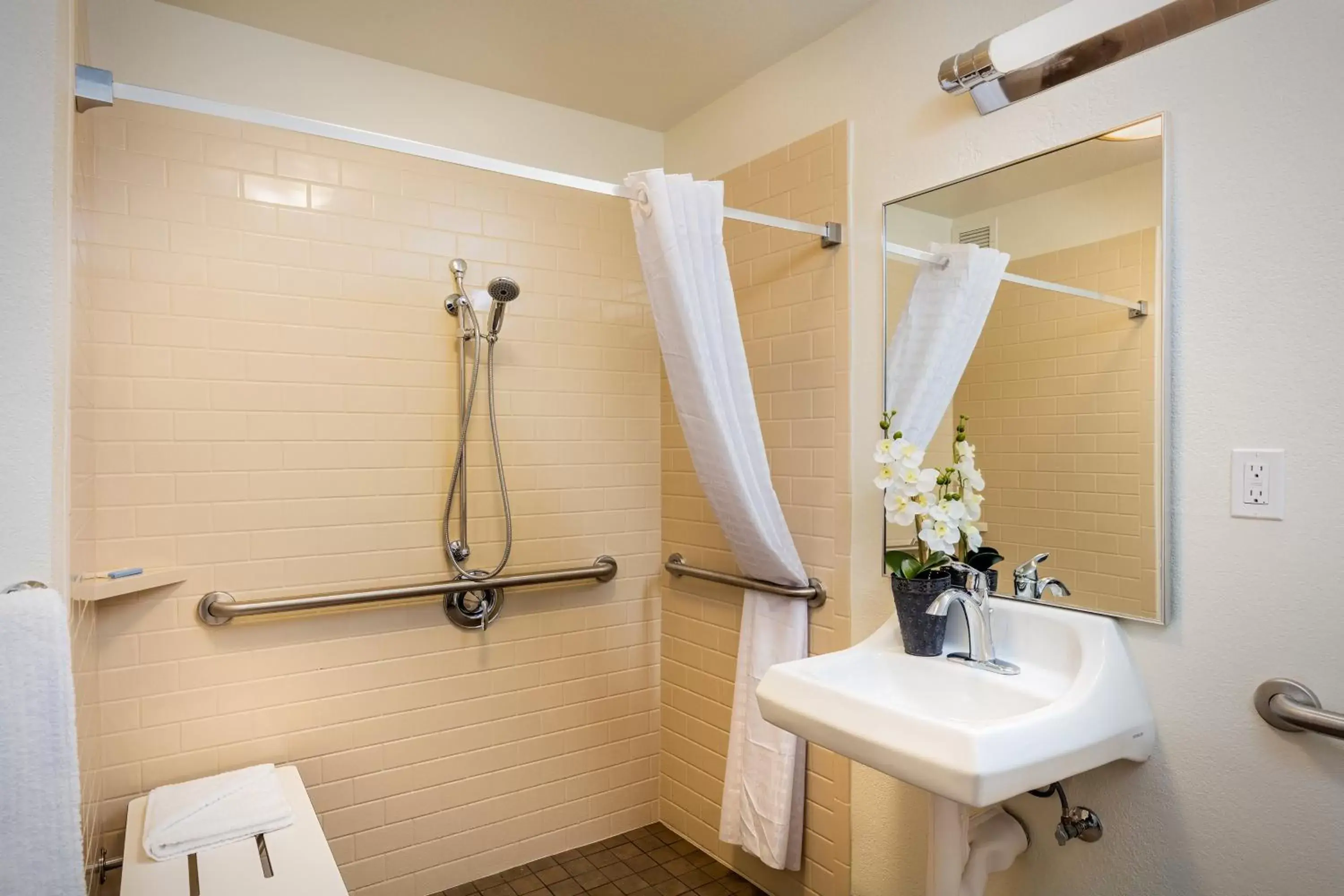 Bathroom in Candlewood Suites Anaheim - Resort Area, an IHG Hotel