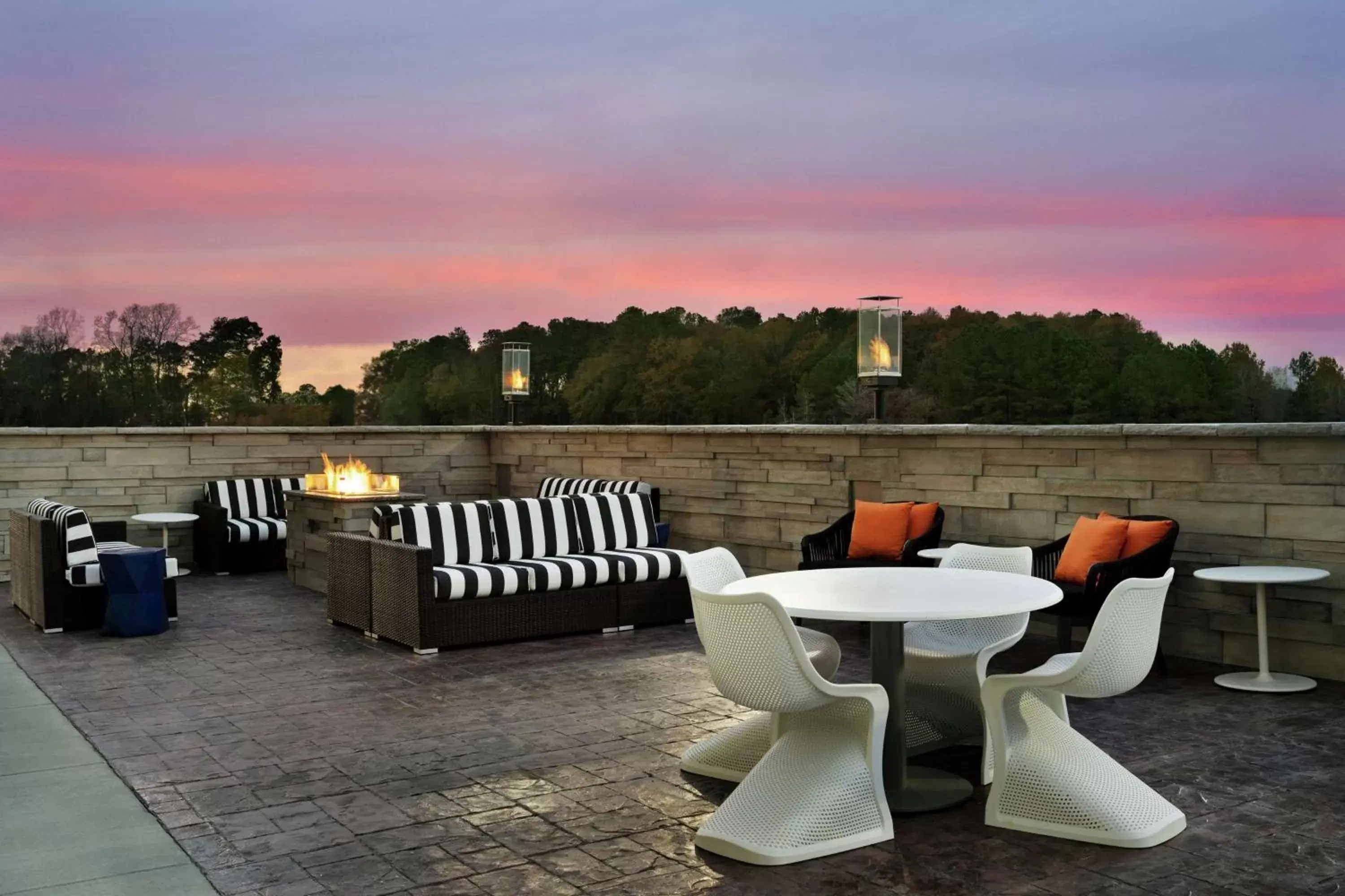 Patio, Sunrise/Sunset in Homewood Suites By Hilton Florence