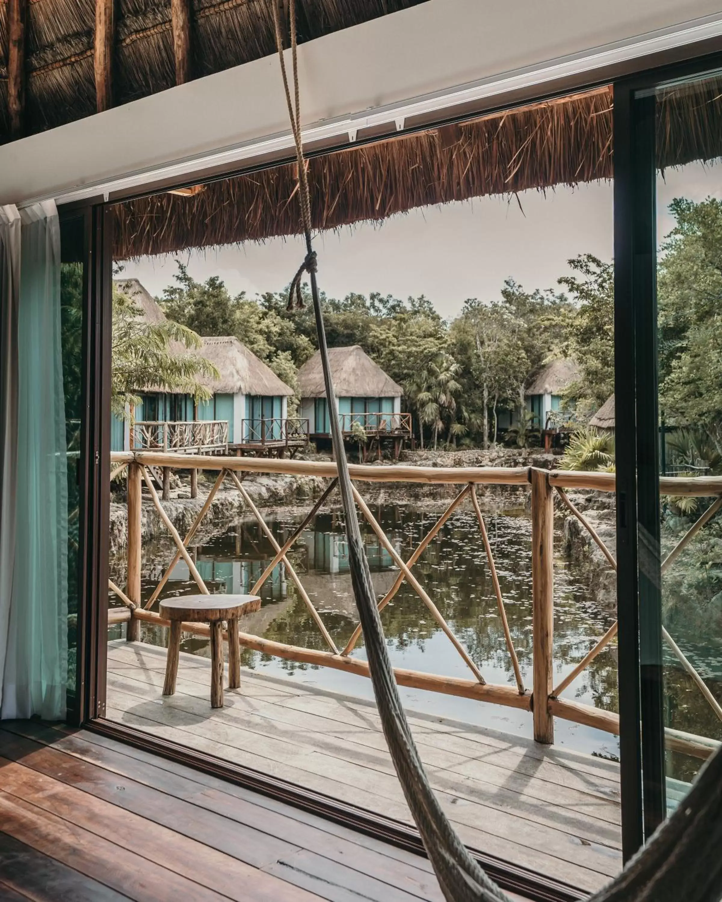 Balcony/Terrace in Zamna eco-lodge Tulum