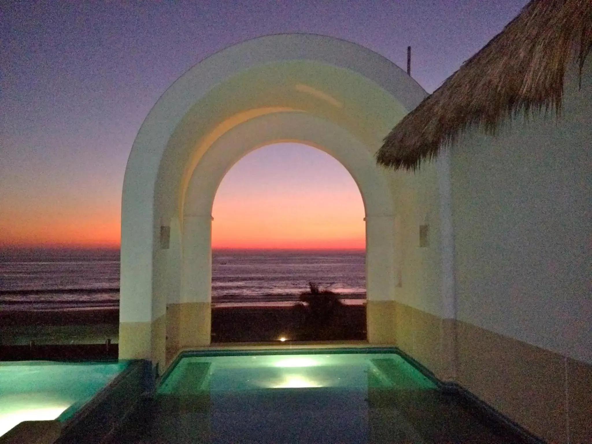 Swimming pool, Sunrise/Sunset in Hotel Blater