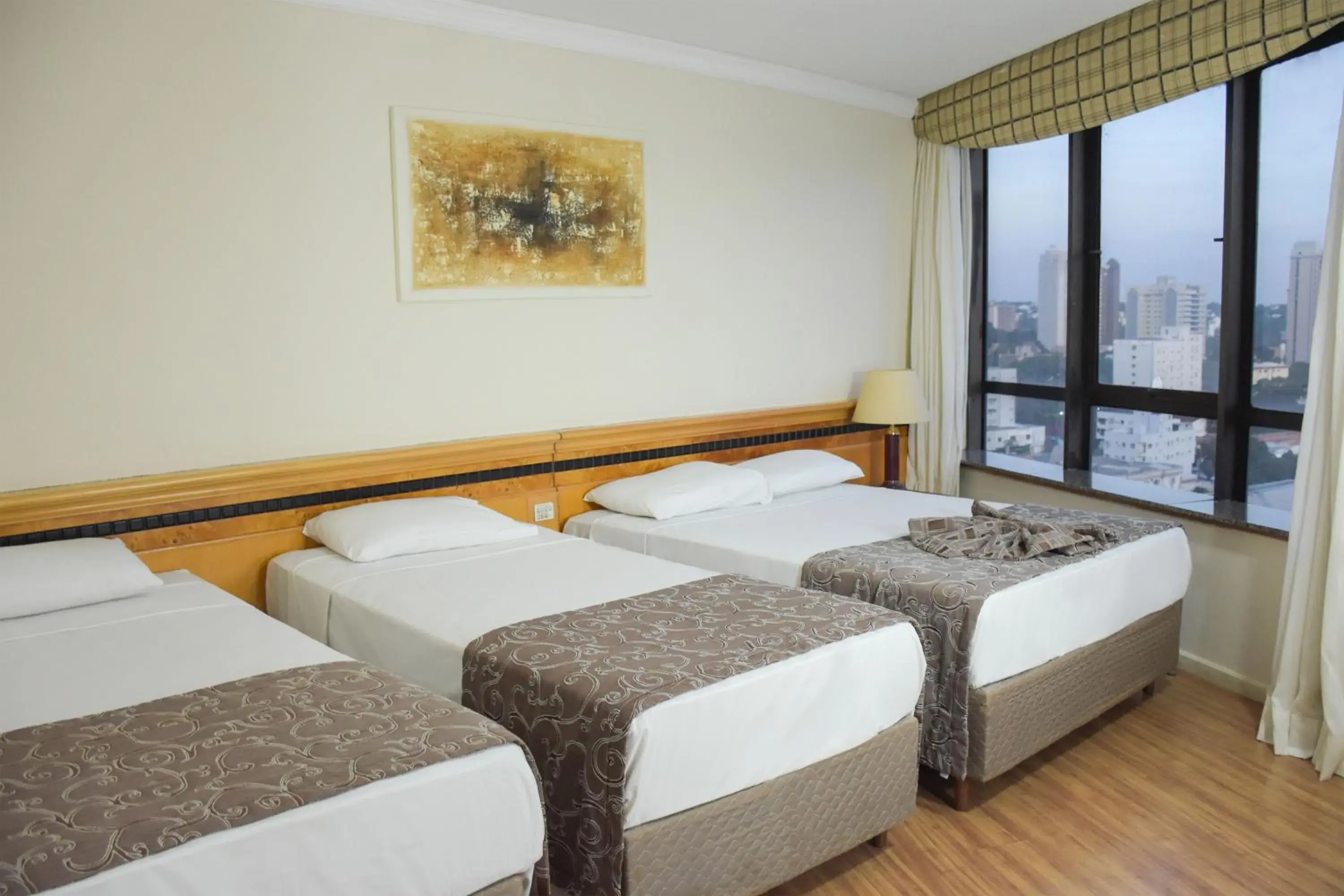 View (from property/room), Bed in Hotel Golden Park Internacional Foz & Convenções By Nacional Inn View (from property/room), Bed in Hotel Golden Park Internacional Foz & Convenções By Nacional Inn