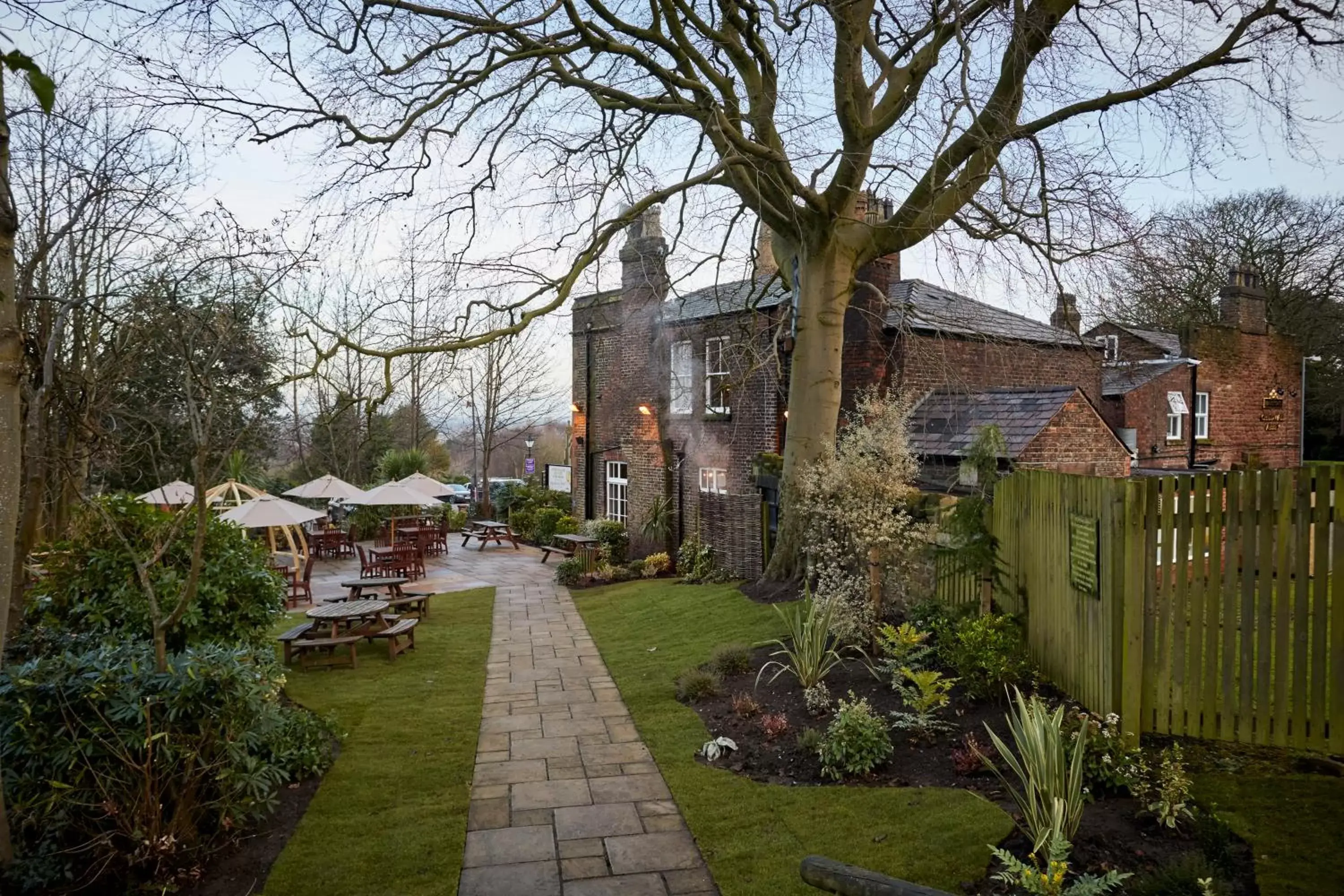Garden, Property Building in Childwall Abbey, Liverpool by Marston's Inns