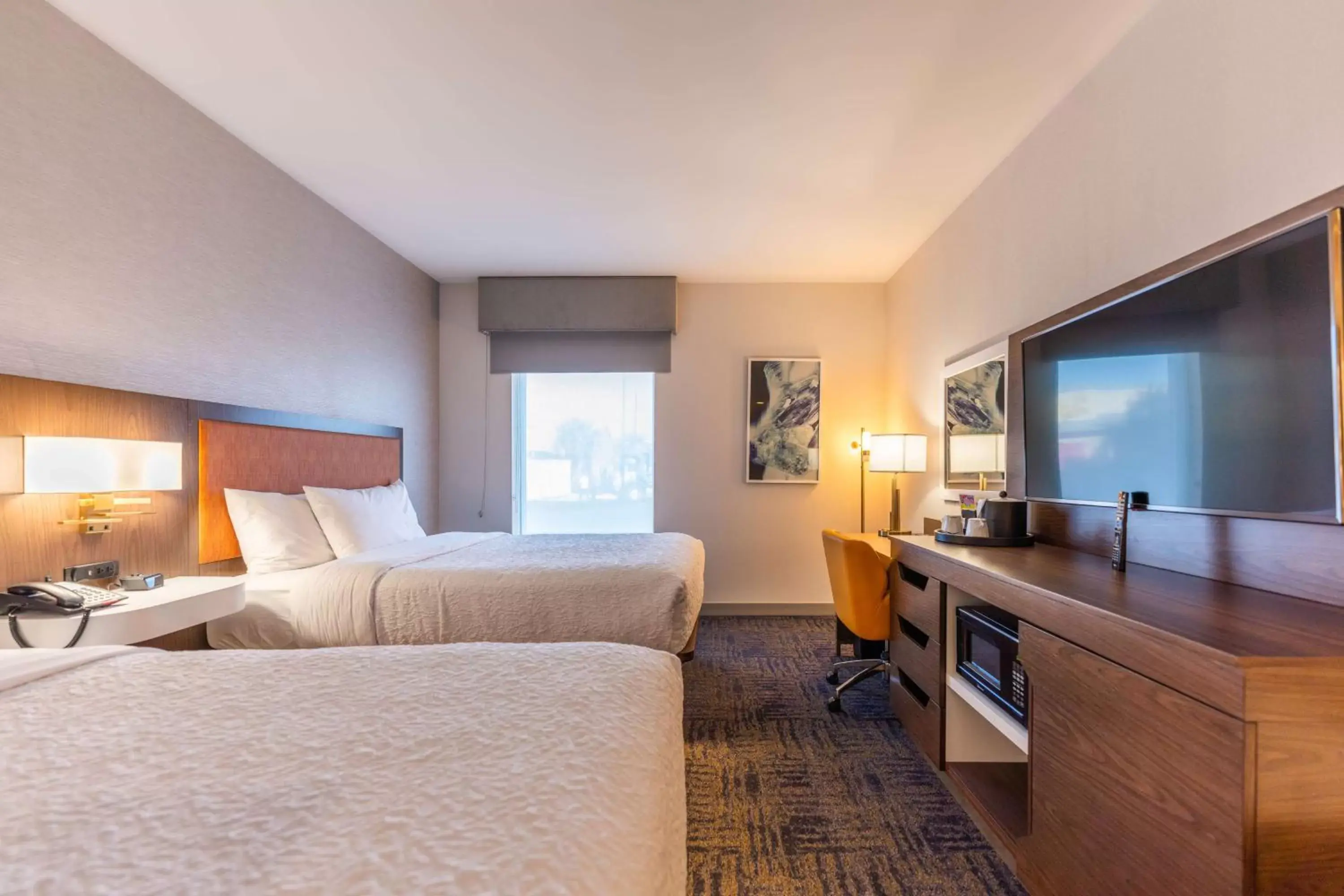 Bedroom, TV/Entertainment Center in Hampton Inn & Suites Sugar Land, Tx