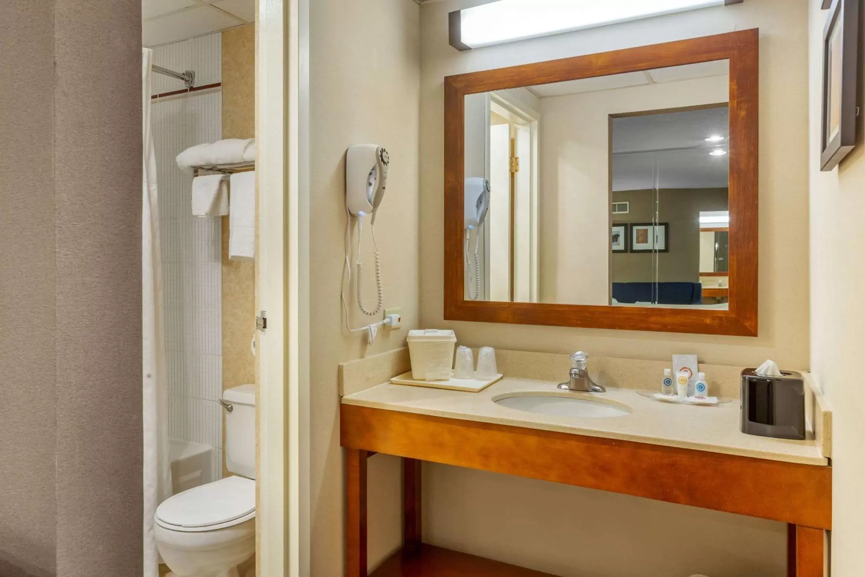 Bedroom, Bathroom in Comfort Suites Oakbrook Terrace near Oakbrook Center