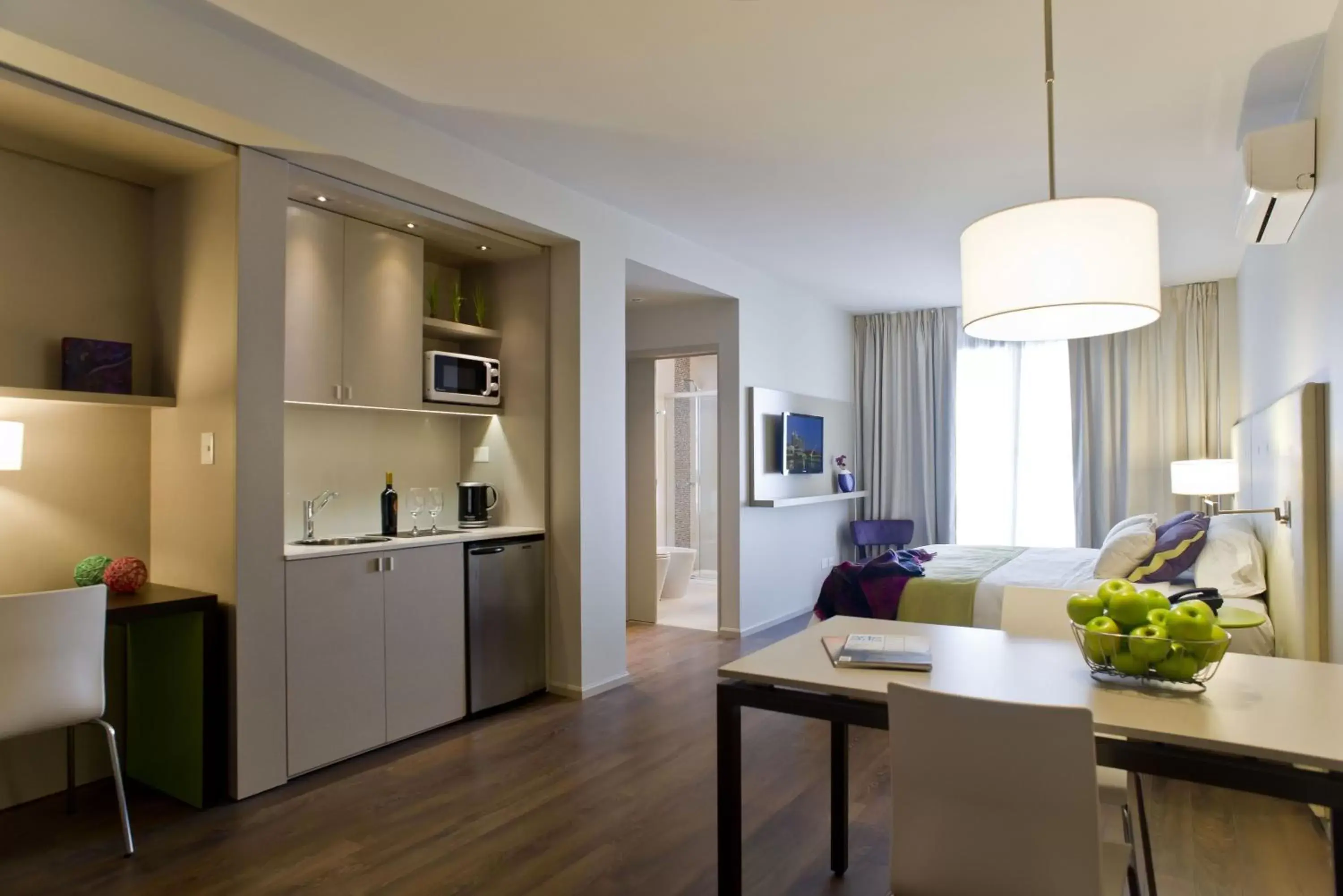 Kitchen or kitchenette in Bulnes Eco Suites Kitchen or kitchenette in Bulnes Eco Suites