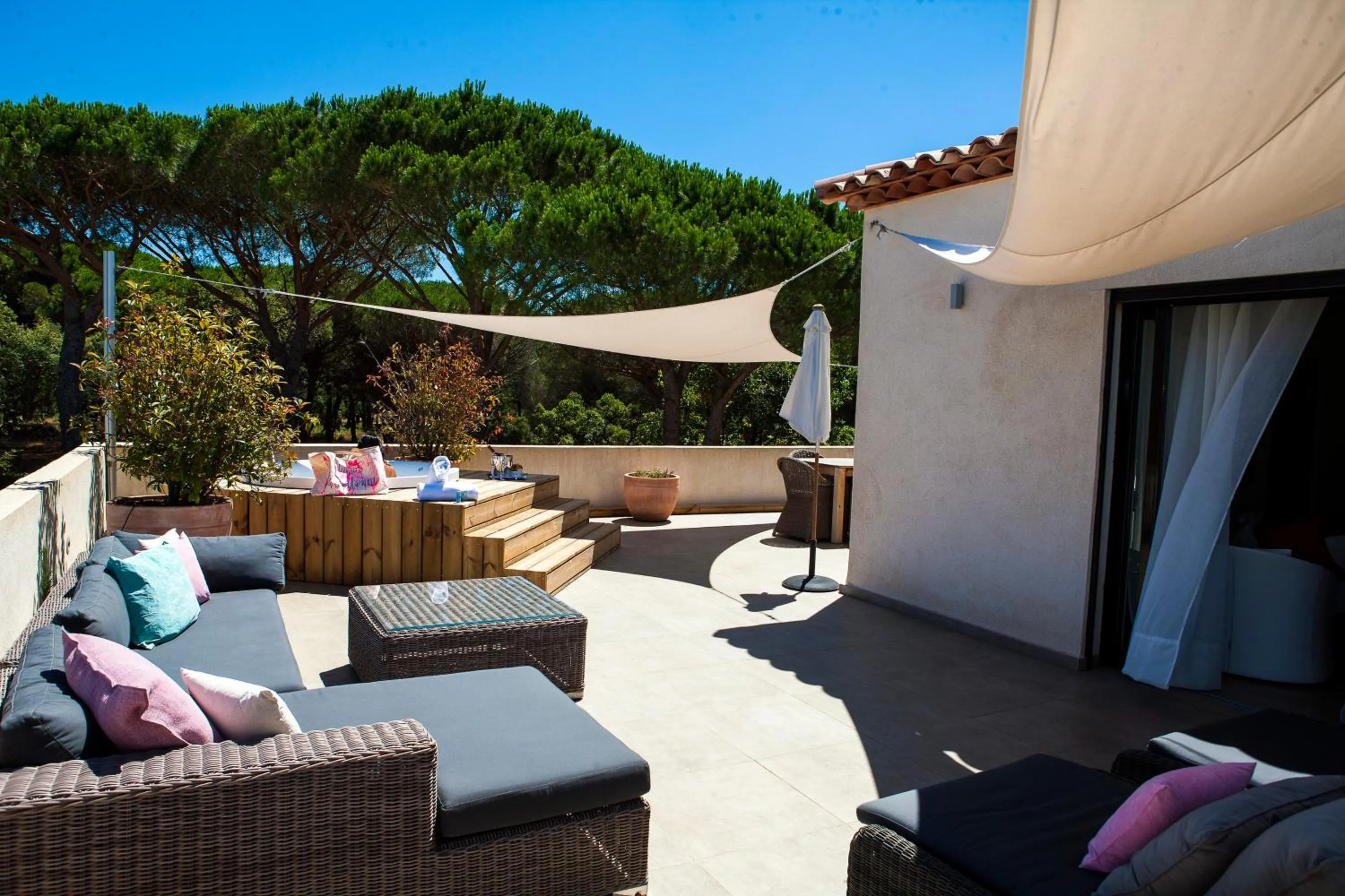 Balcony/Terrace in Hôtel Font Mourier