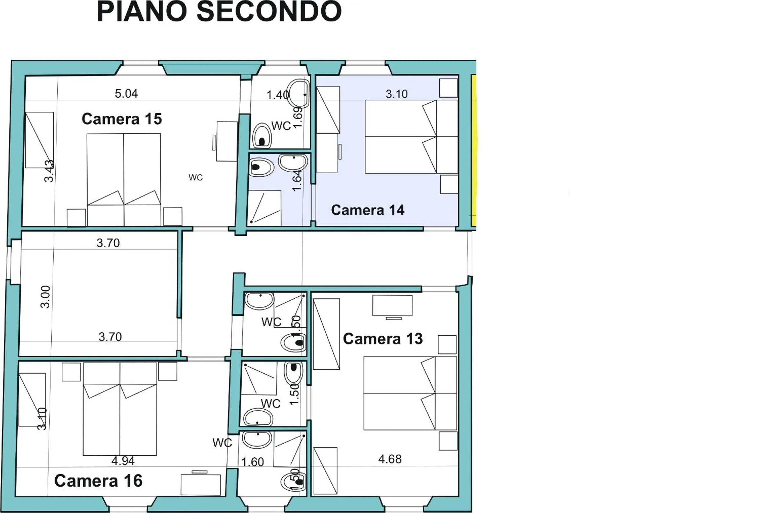 Area and facilities in Residence Casprini da Omero