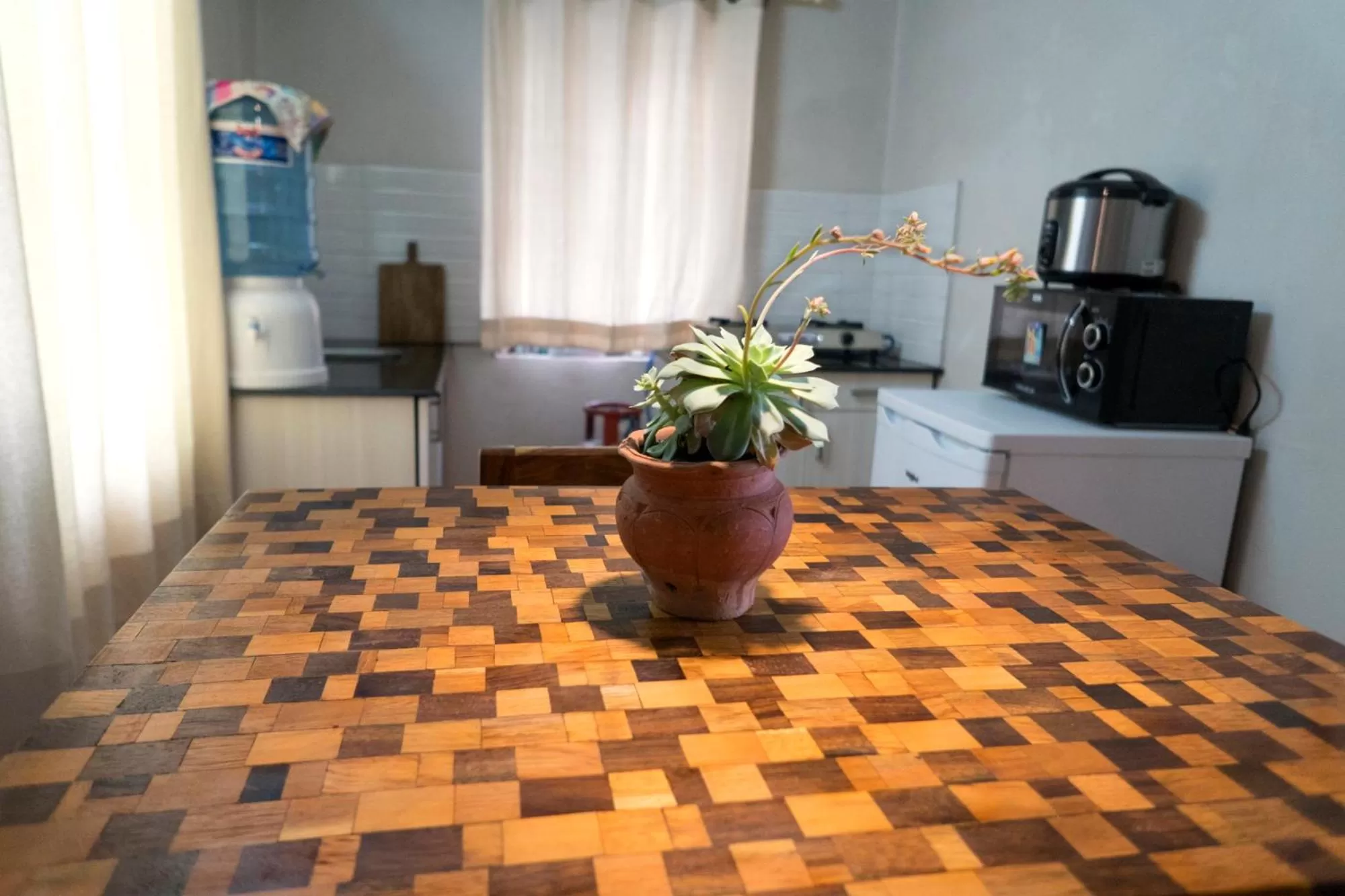 Kitchen or kitchenette in Omana Hotel