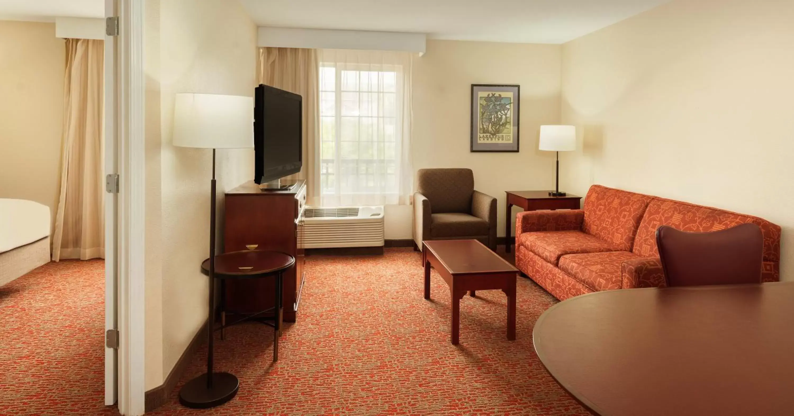 Living room, Seating Area in Larkspur Landing Milpitas-An All-Suite Hotel