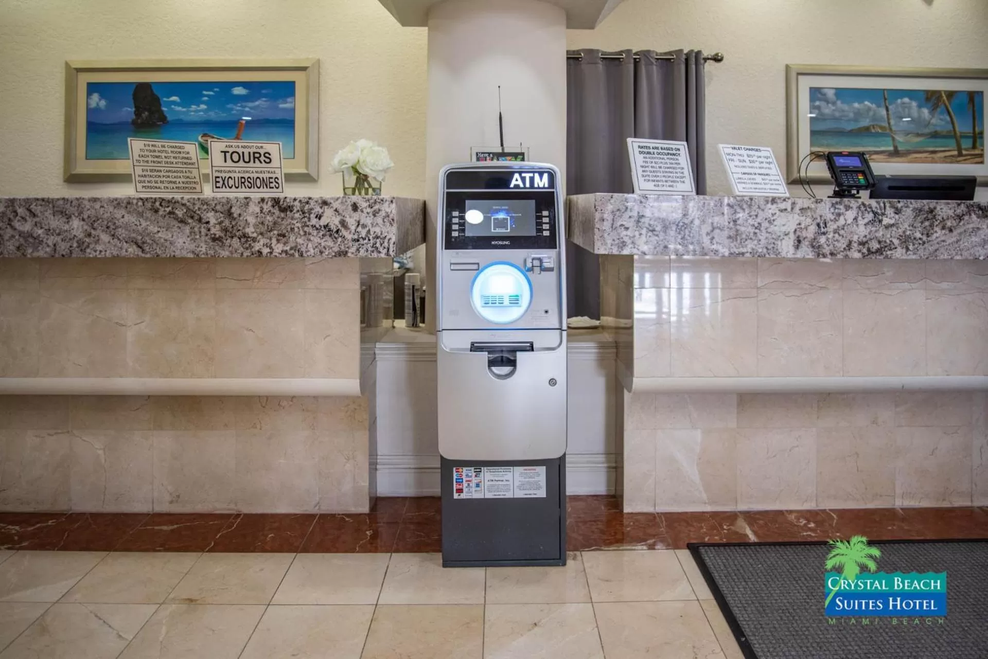 Lobby or reception in Crystal Beach Suites Miami Oceanfront Hotel