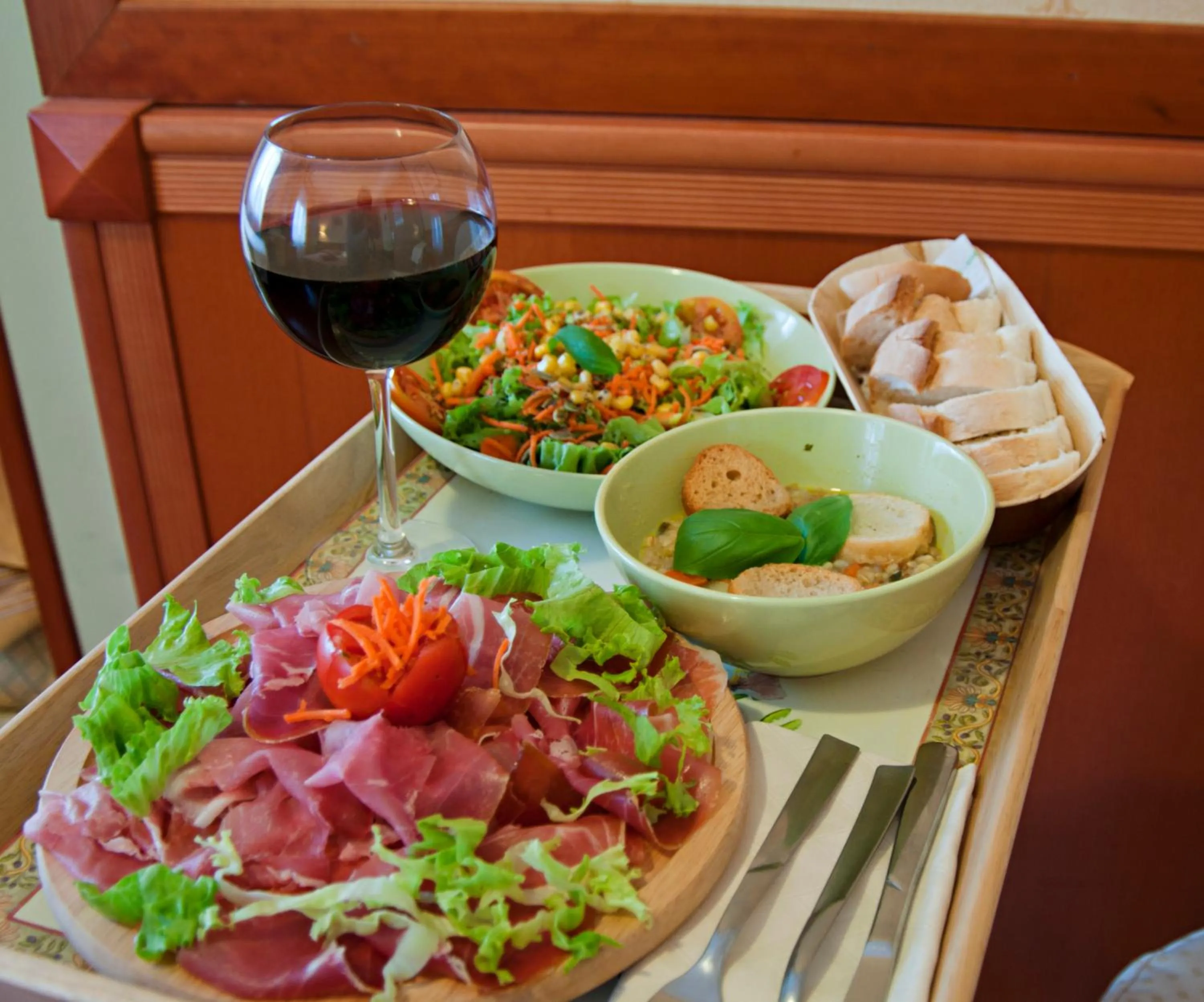 Food and drinks in eco Hotel Milano & BioRiso Restaurant