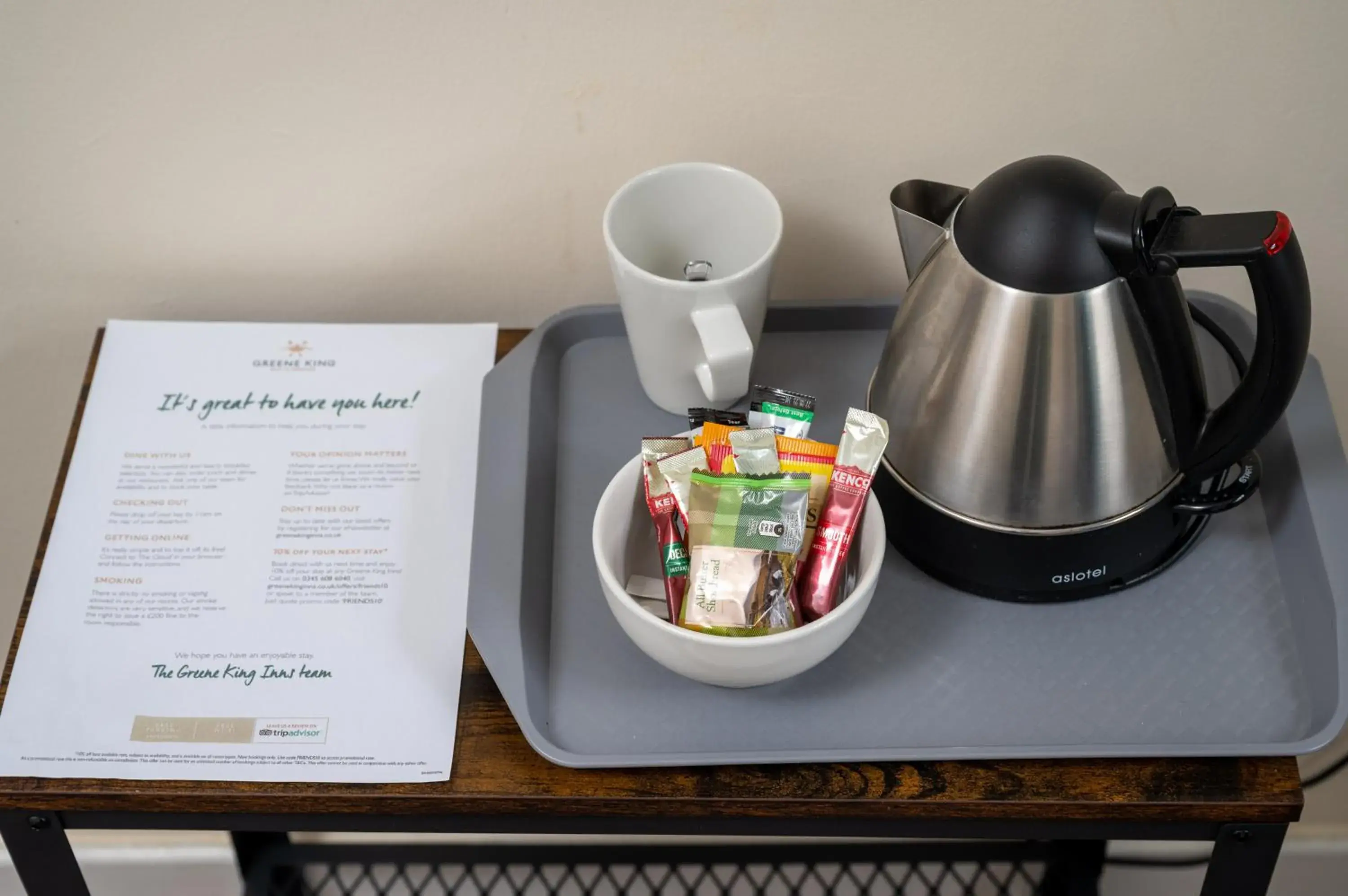 Coffee/tea facilities in Bell Hotel by Greene King Inns