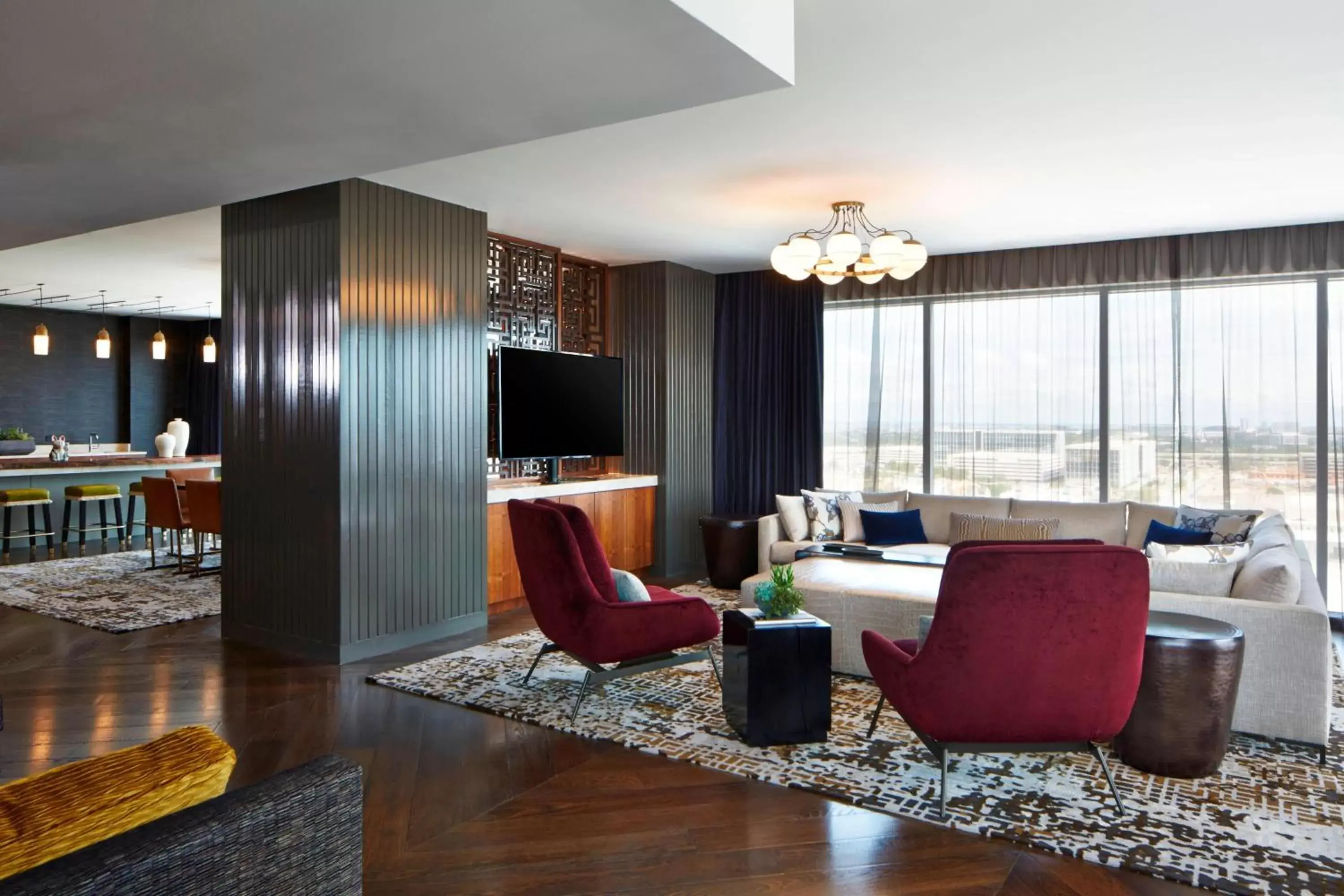 Living room in Renaissance Dallas at Plano Legacy West Hotel