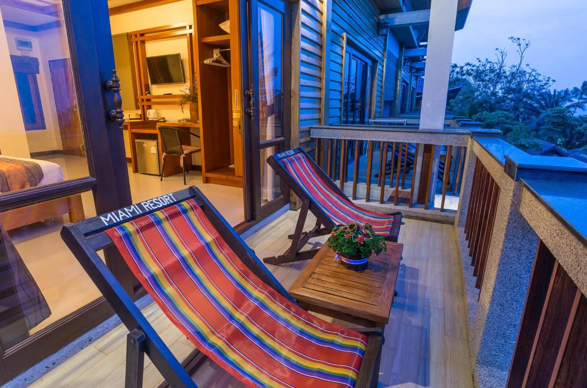 Balcony/Terrace in Lanta Miami Resort - SHA Extra Plus