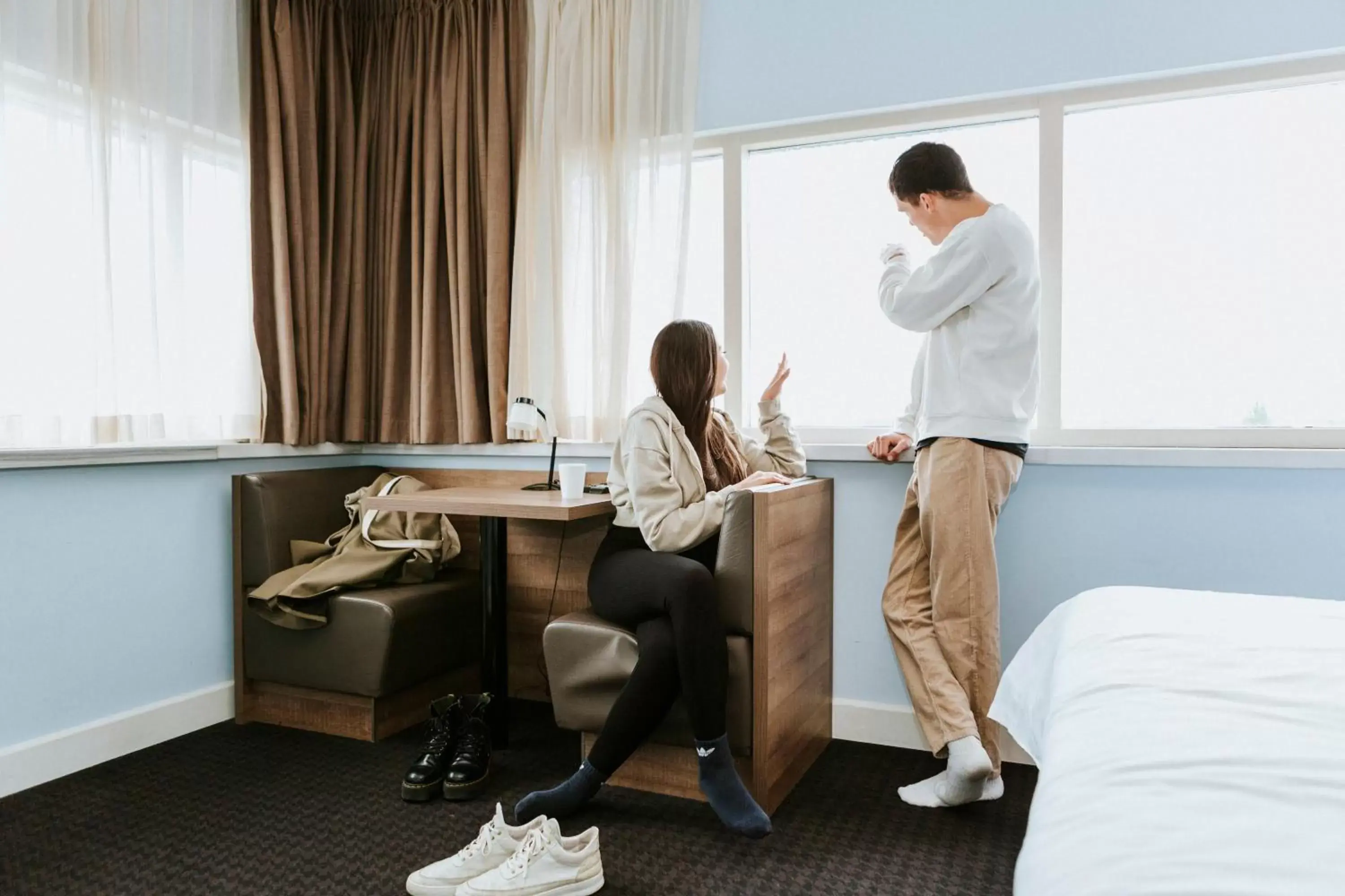 Queen Room with City View in Rotterdam Teleport Hotel