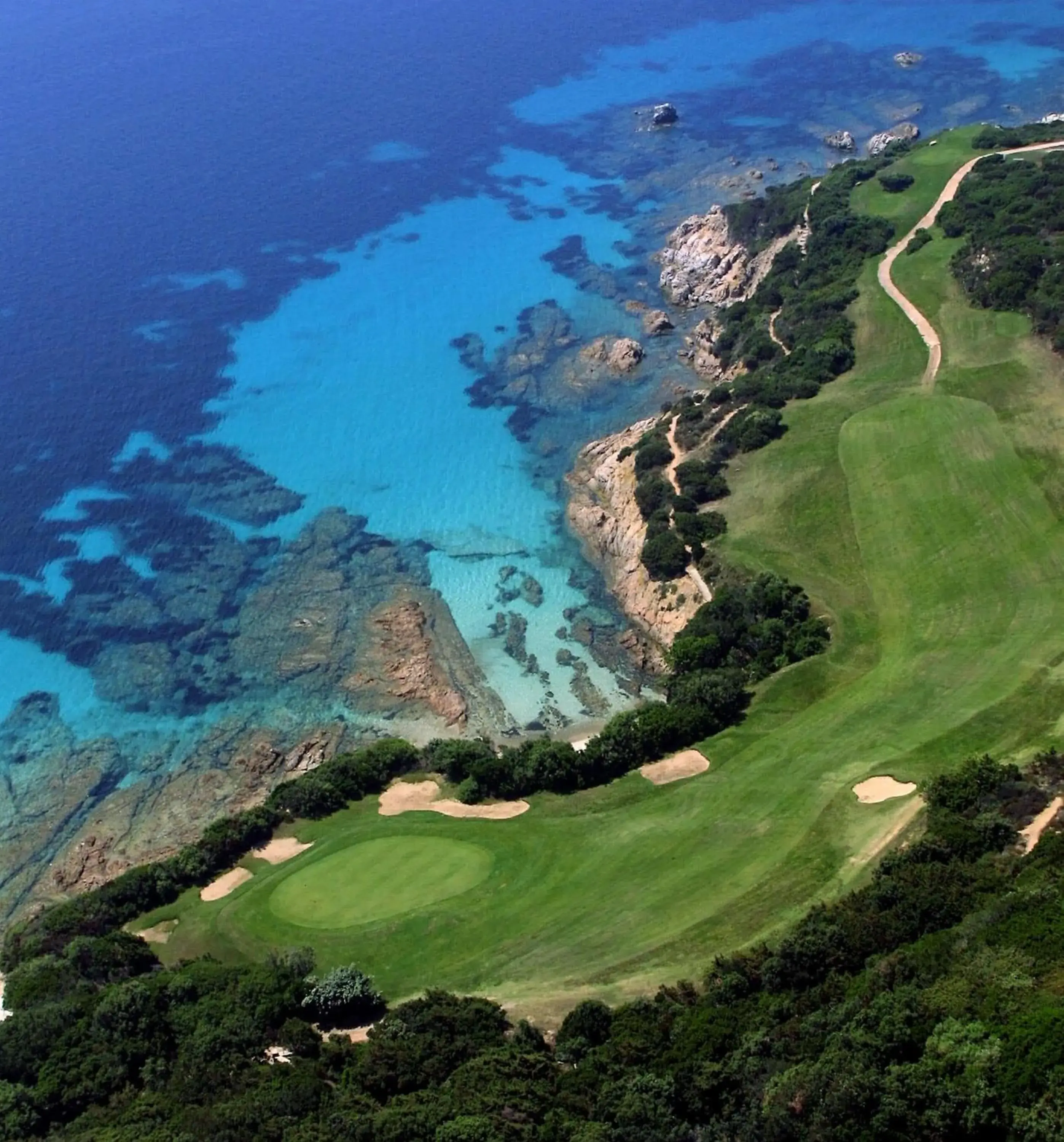 Bird's-eye View in Hôtel Version Maquis Santa Manza