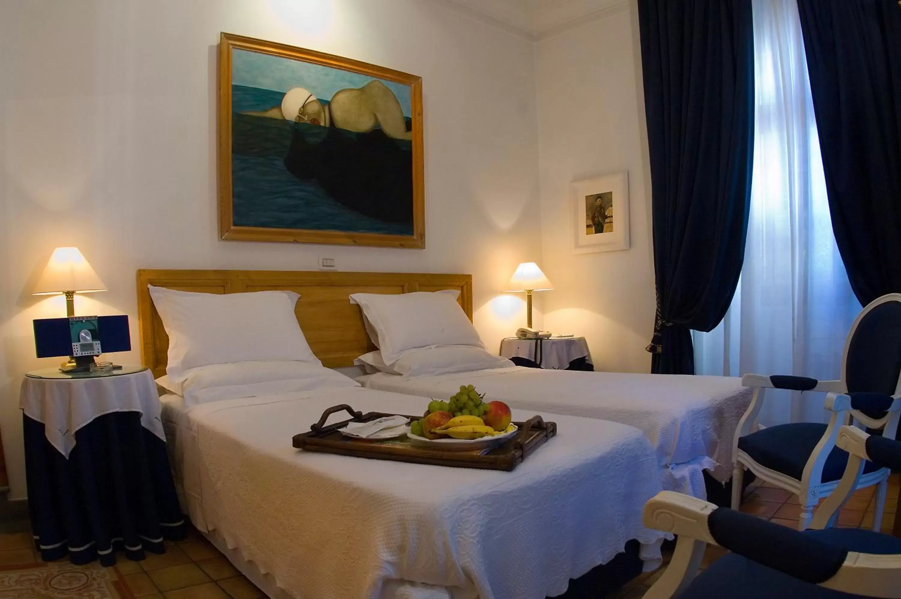 Decorative detail, Bed in Hotel Locanda Cairoli