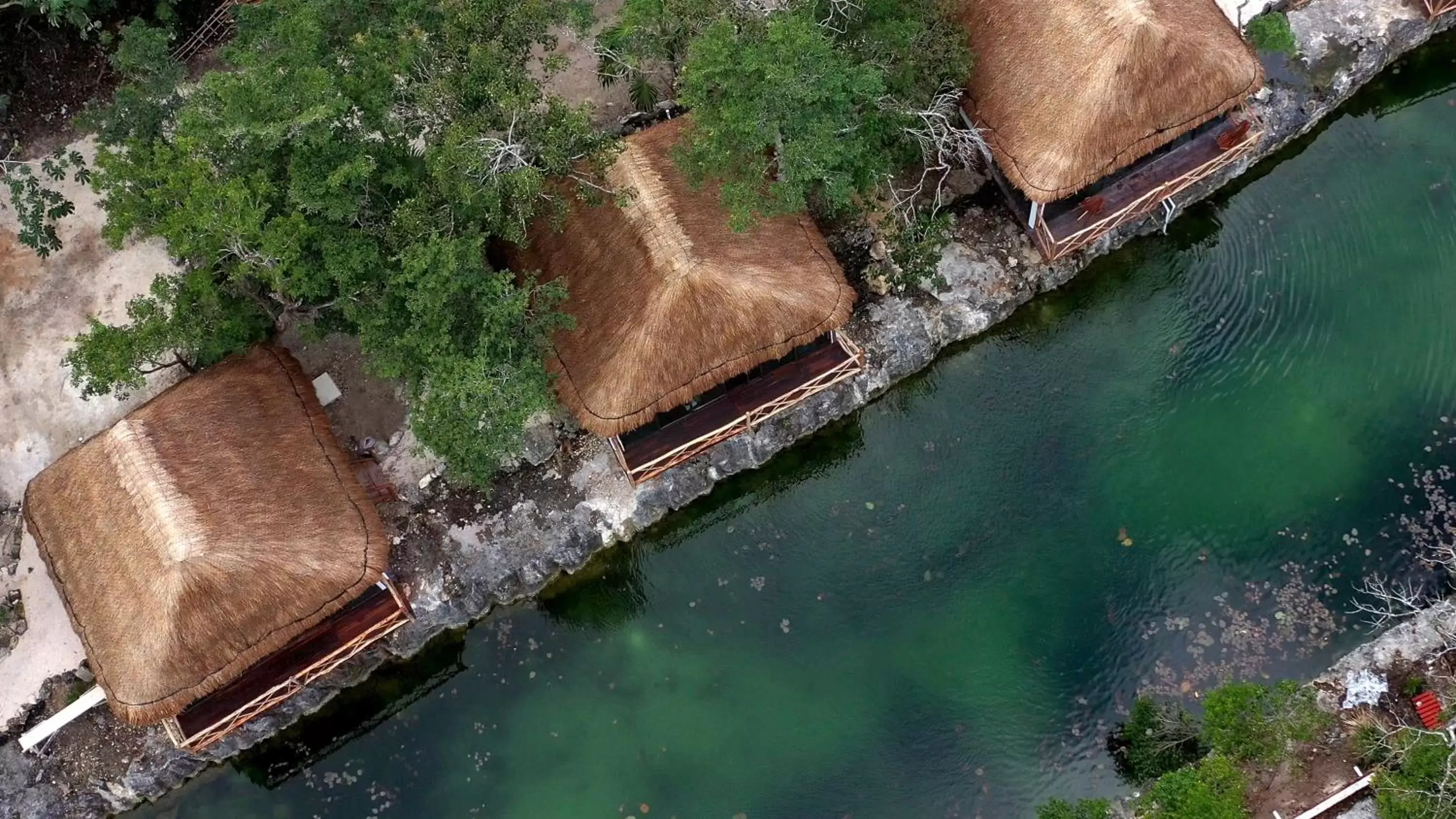 Bird's eye view, Bird's-eye View in Zamna eco-lodge Tulum