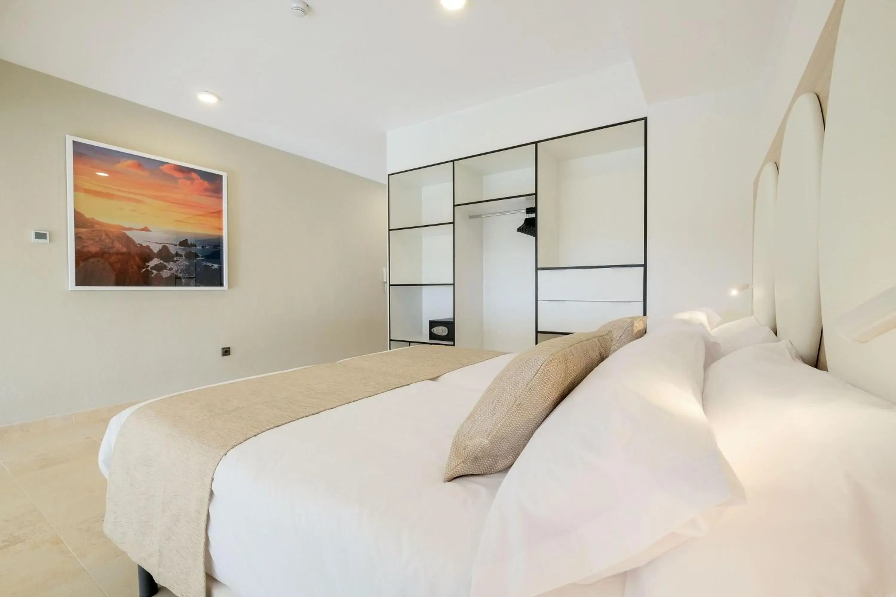 Bathroom, Bed in Envia Almería Apartments Spa & Golf