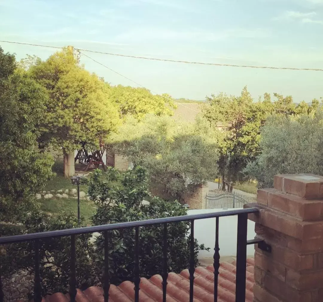 Balcony/Terrace, Pool View in Casale del Sole