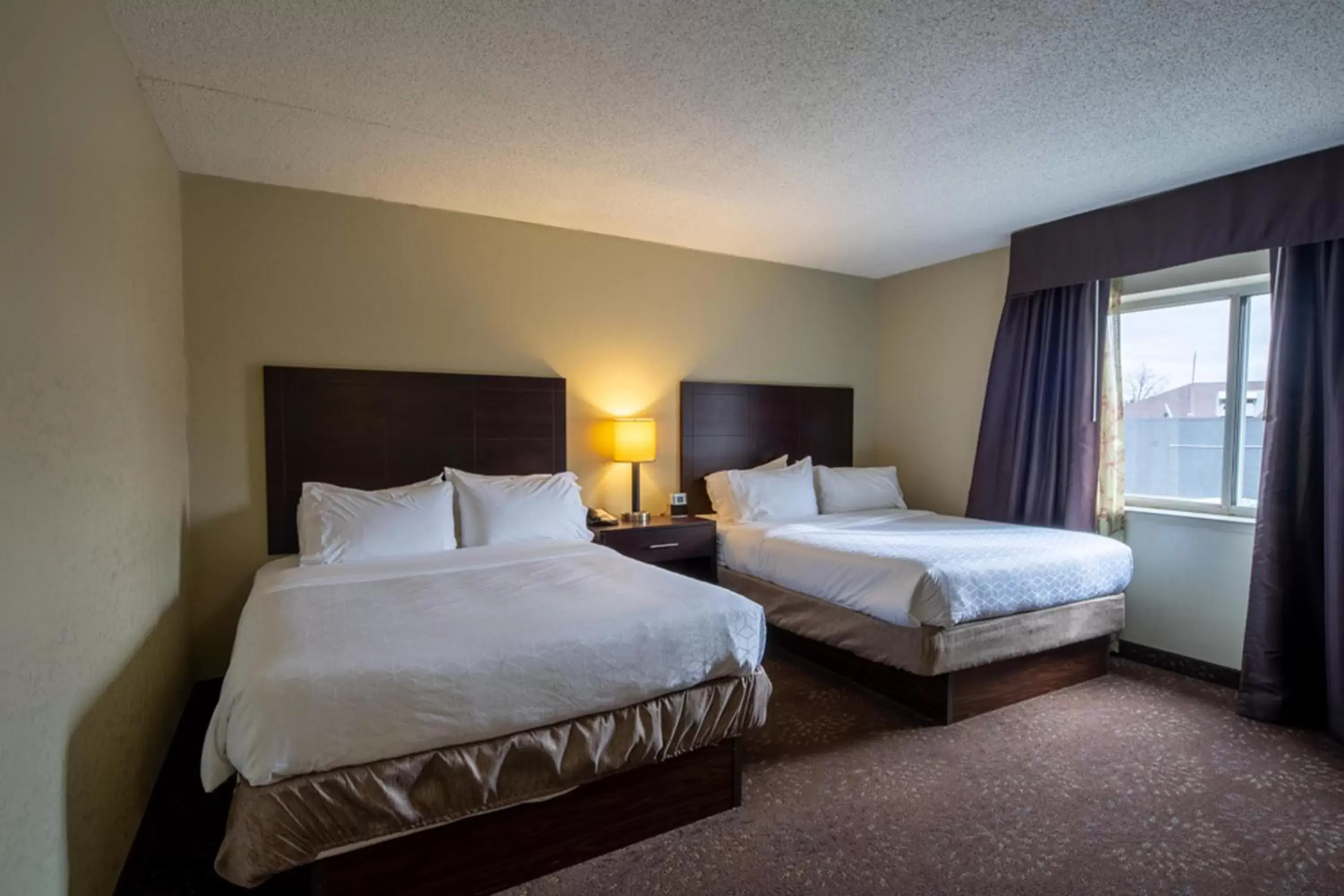 Bed in Holiday Inn Express Hotel & Suites Pittsburgh Airport, an IHG Hotel