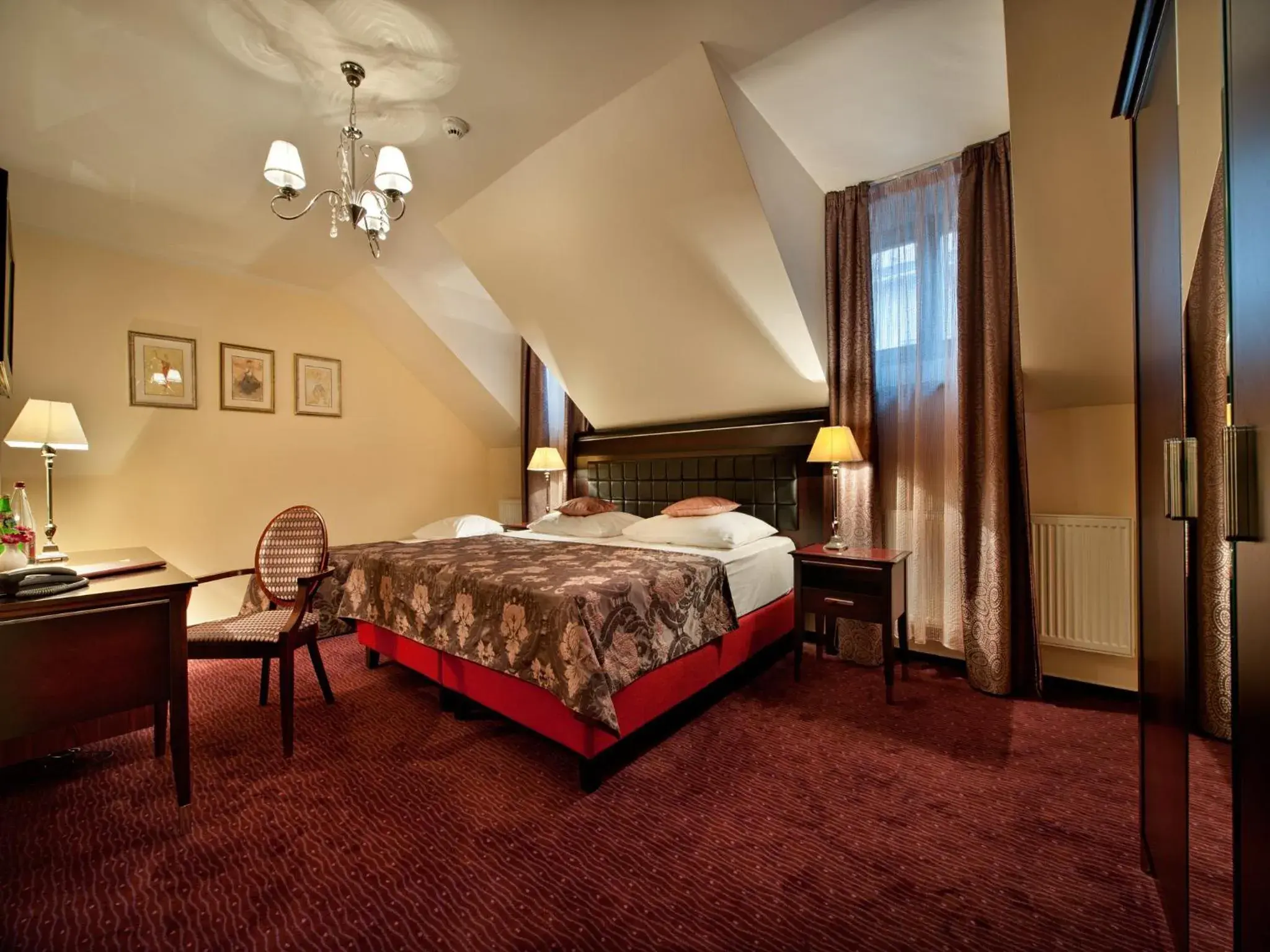 Bed in EA Embassy Prague Hotel