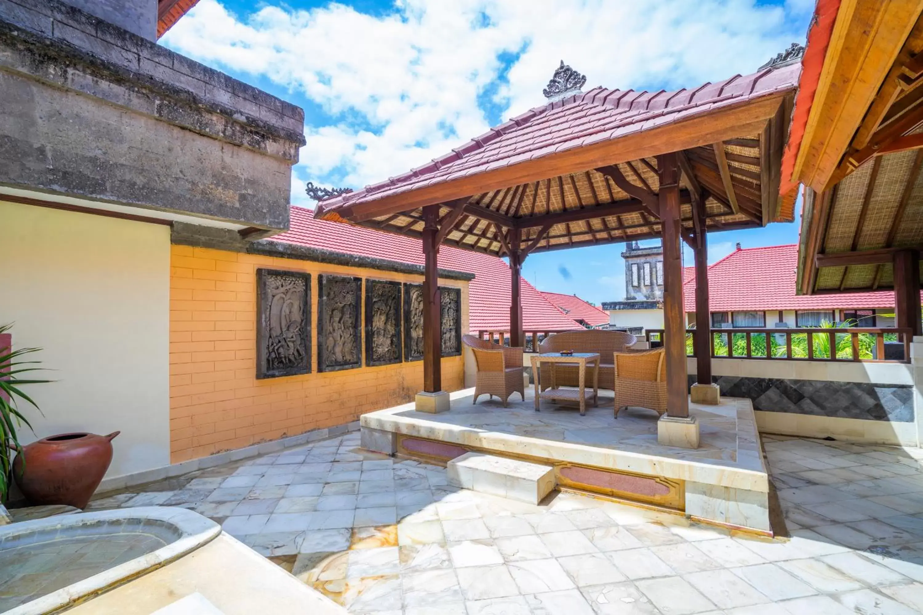 Balcony/Terrace, Swimming Pool in The Grand Bali Nusa Dua