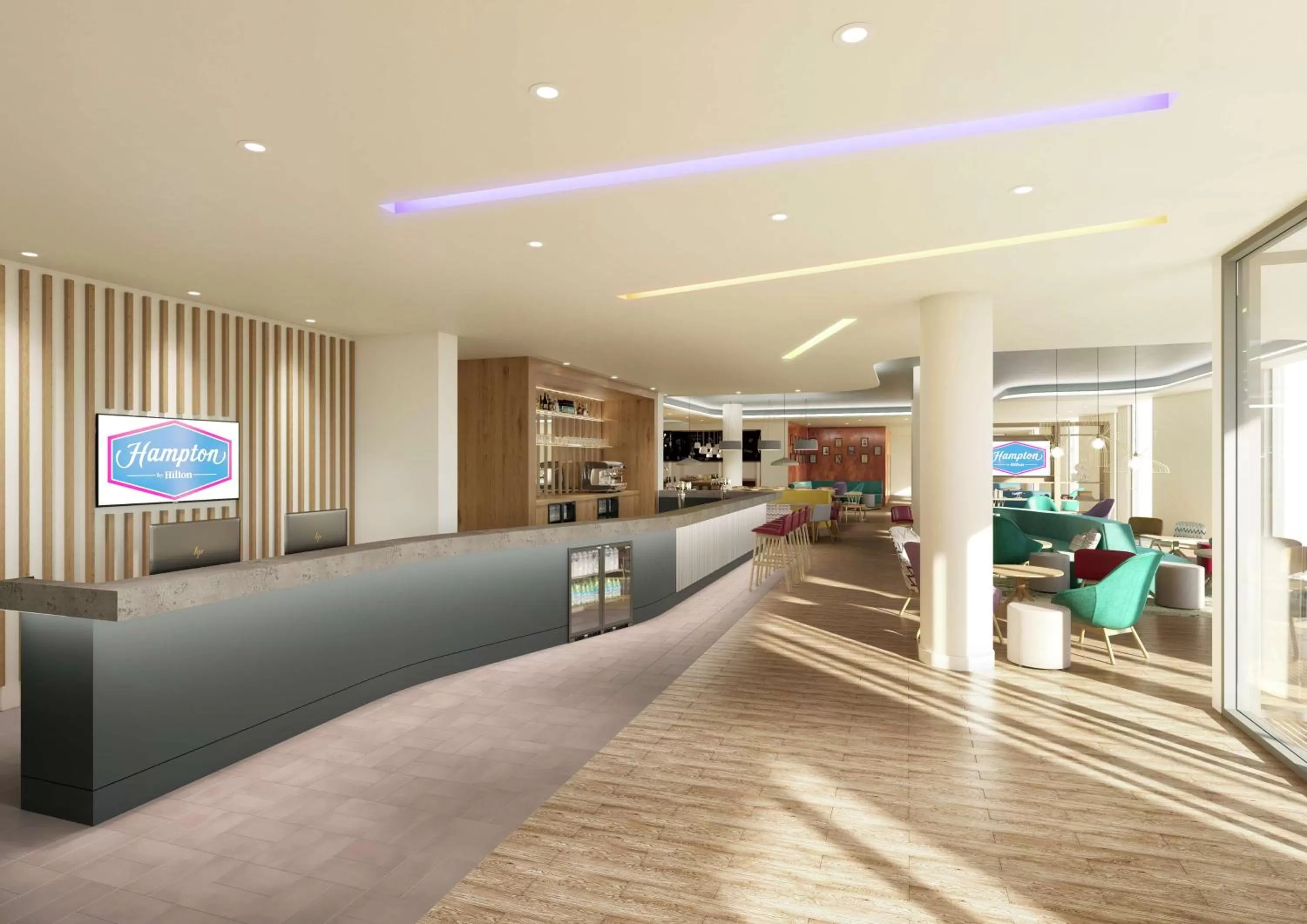 Lobby or reception in Hampton By Hilton Manchester Northern Quarter