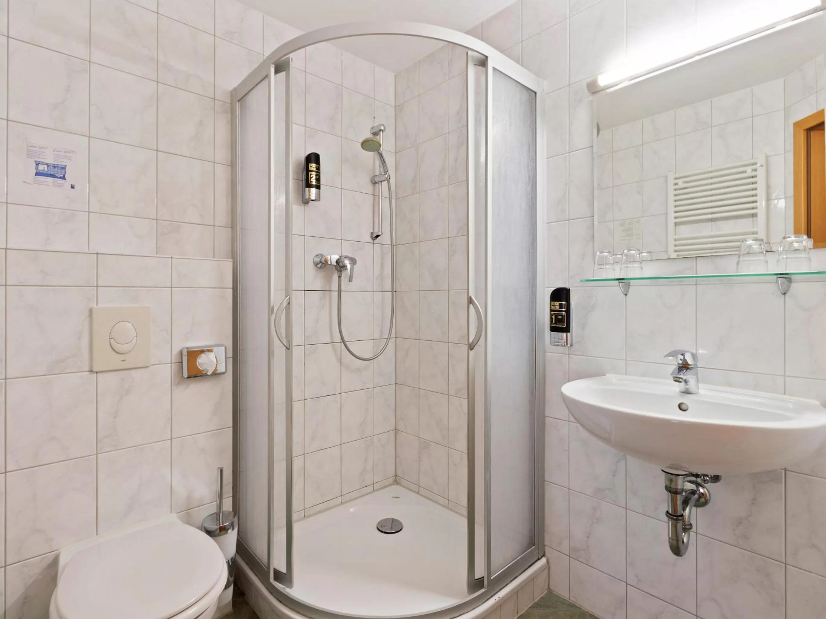 Shower in Hotel Bohemia