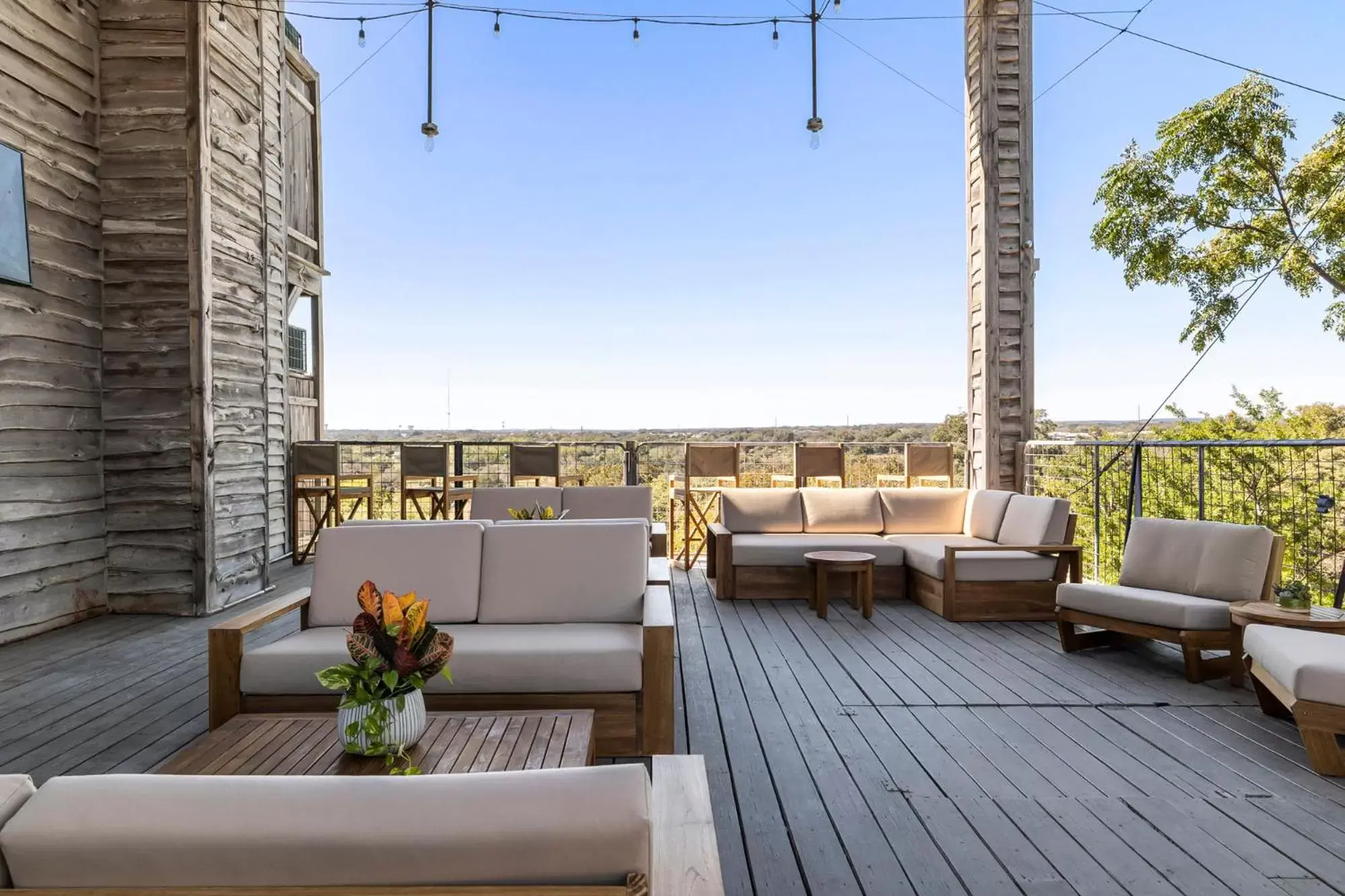 Seating area in Gruene River Inn