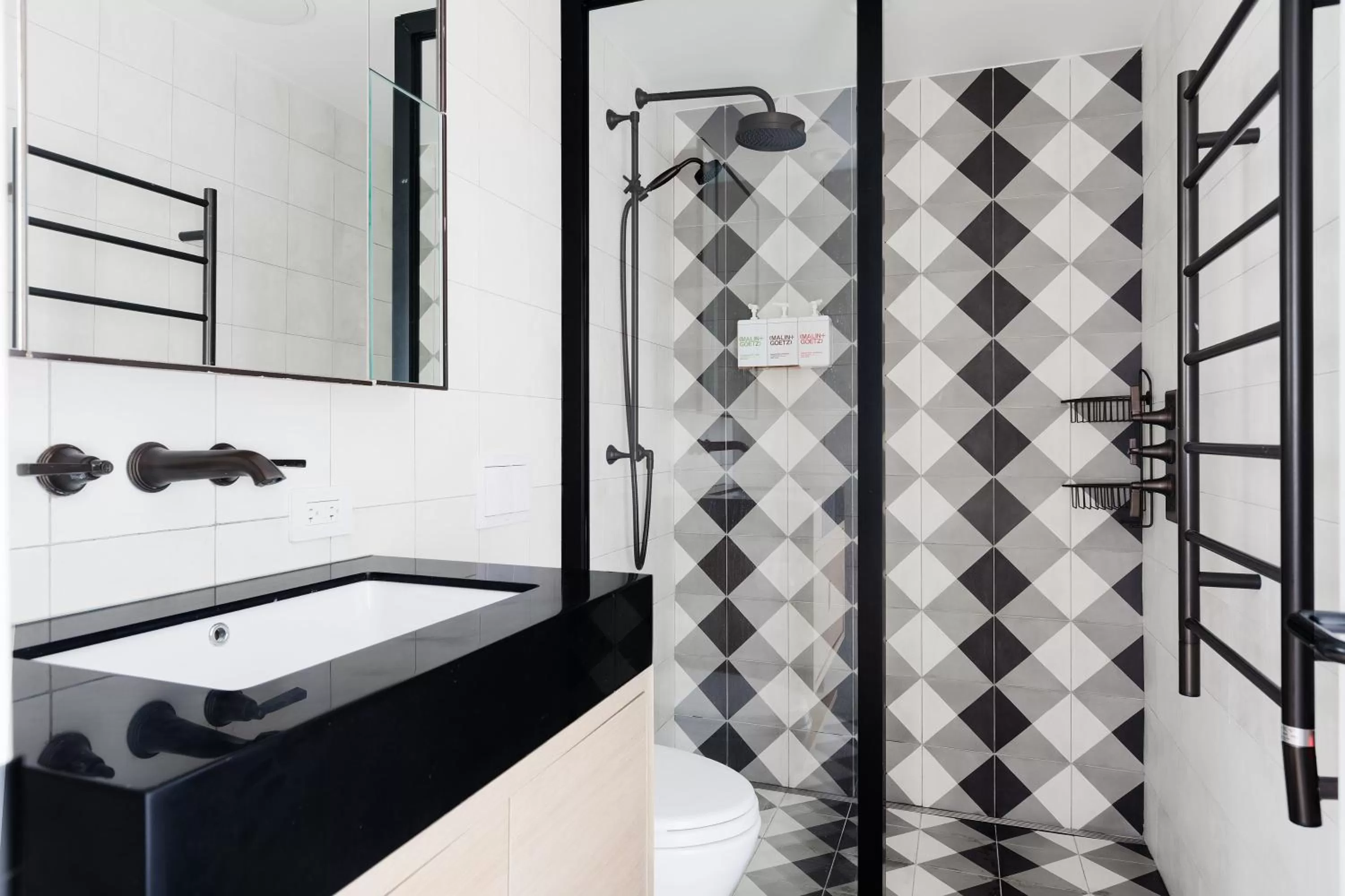 Shower in Placemakr Wall Street