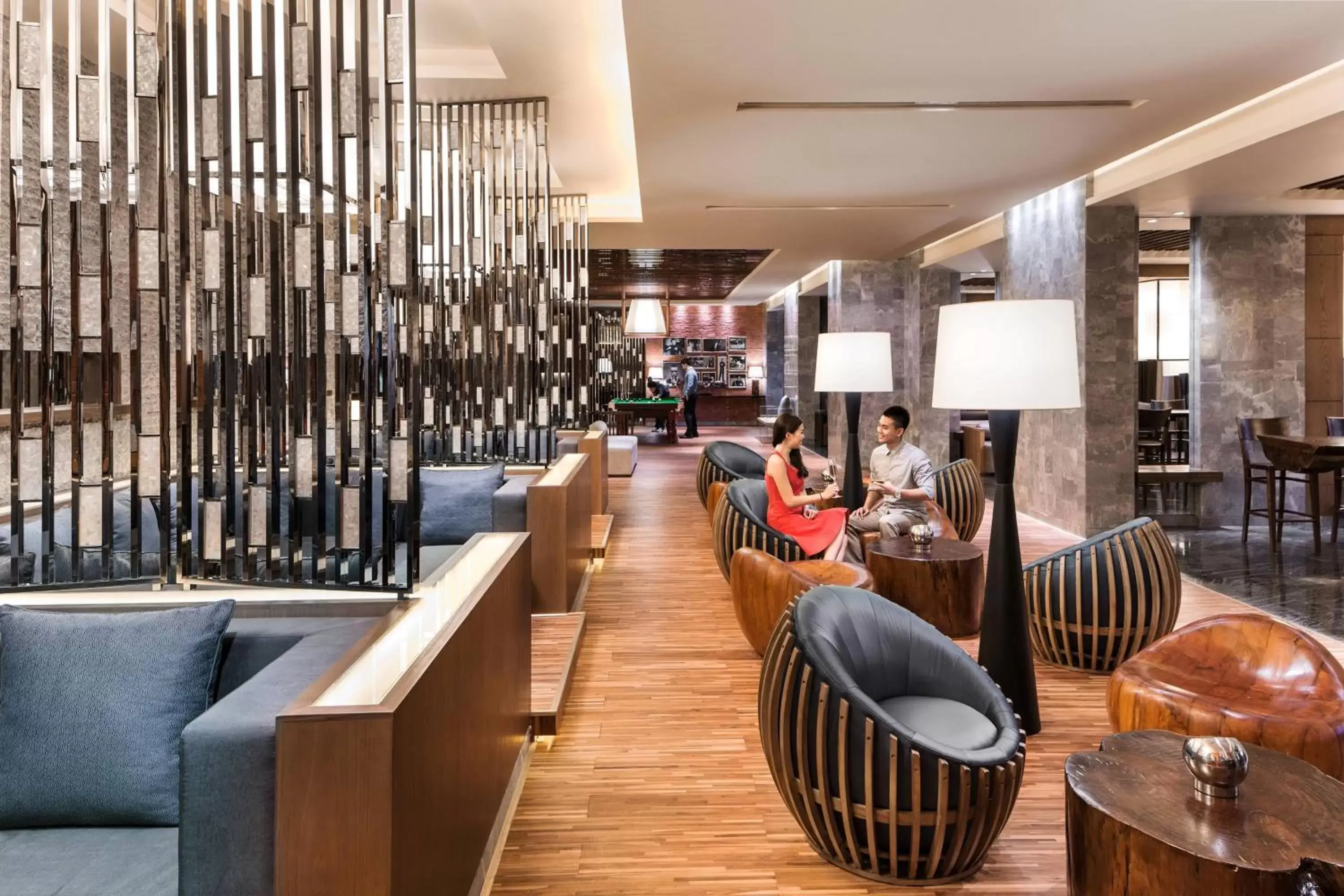Lobby or reception, Lounge/Bar in Haikou Marriott Hotel