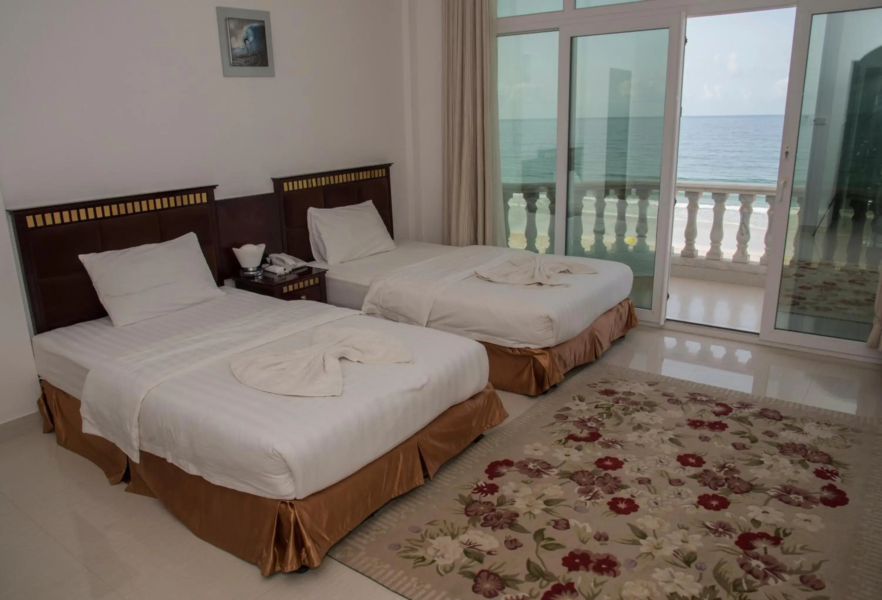 Balcony/Terrace, Bed in Salalah Beach Resort Hotel