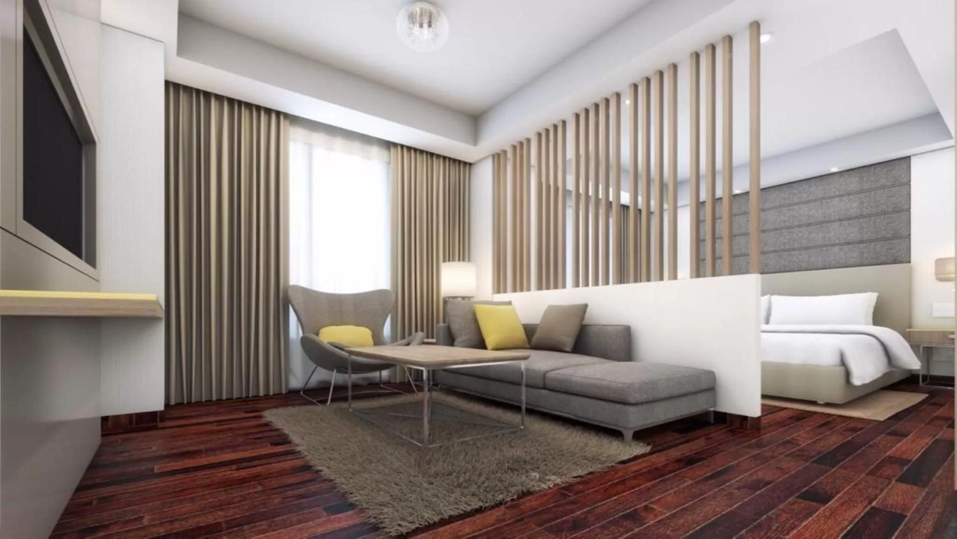 Living room, Bed in Radisson Hotel Bareilly Airport