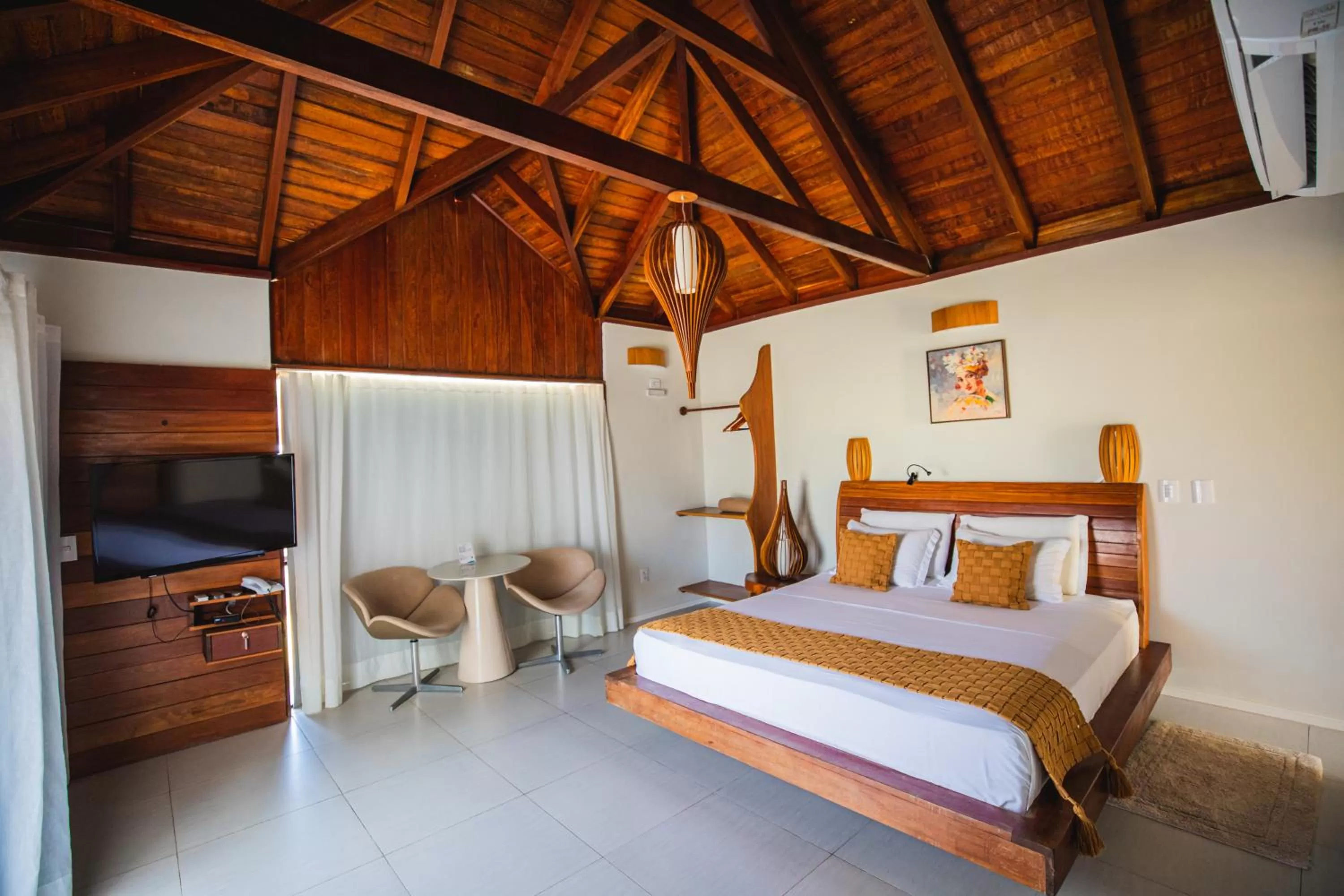 Bed in Pousada Rangai