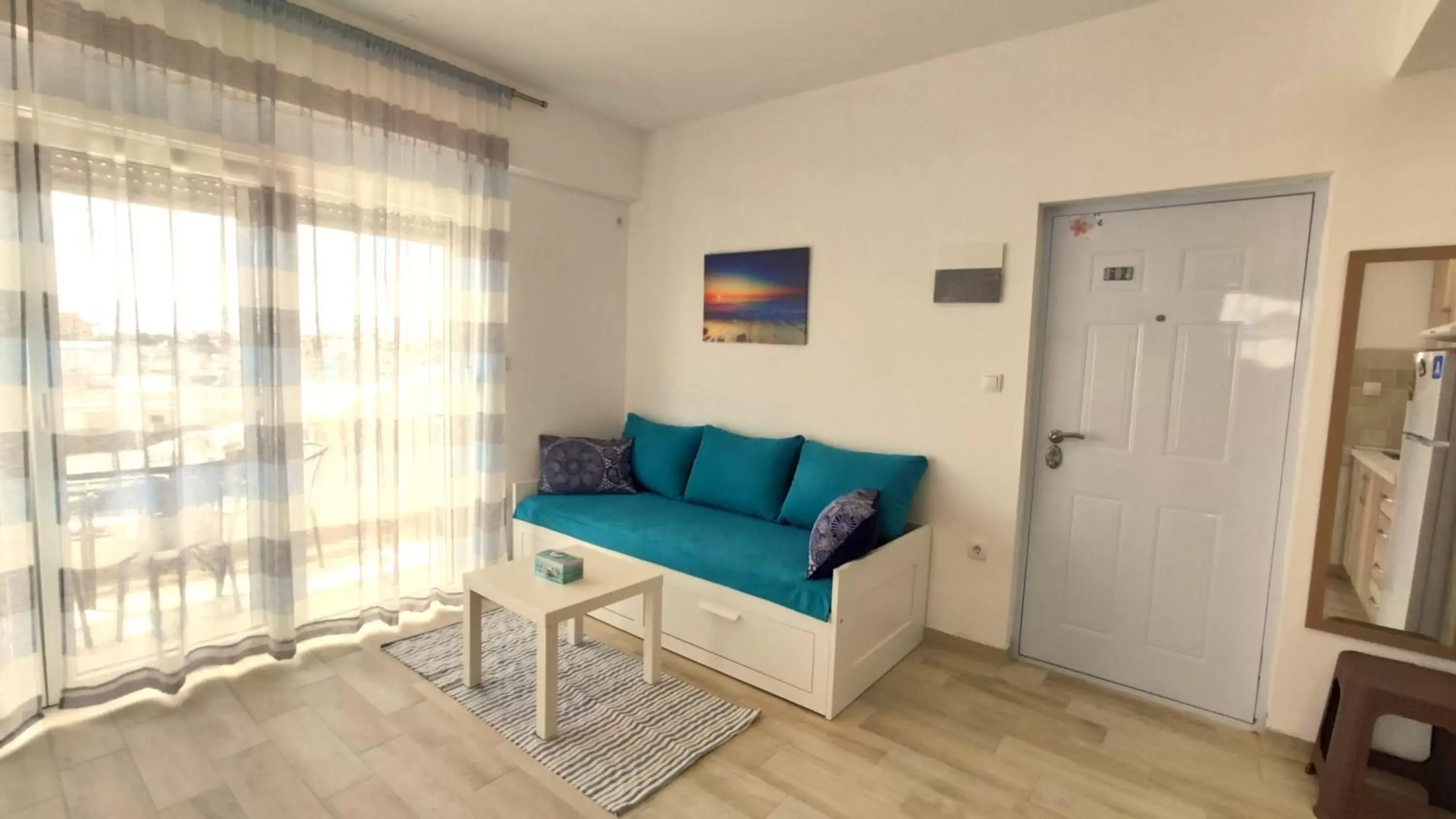 Living room, Seating Area in Sea Star Apartments Kallikratia