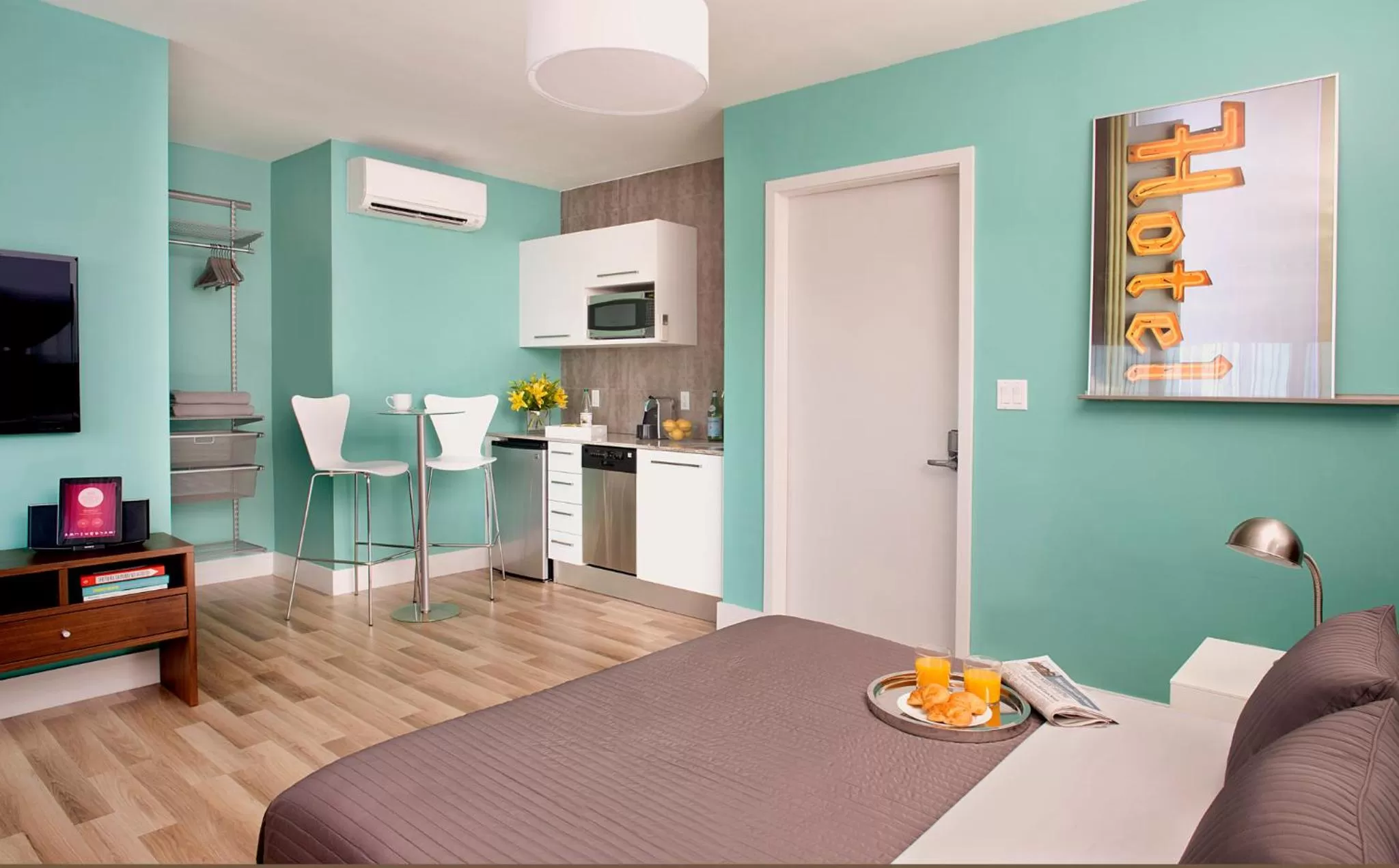 kitchen in 1818 Meridian House Apartments and Suites by Eskape Collection