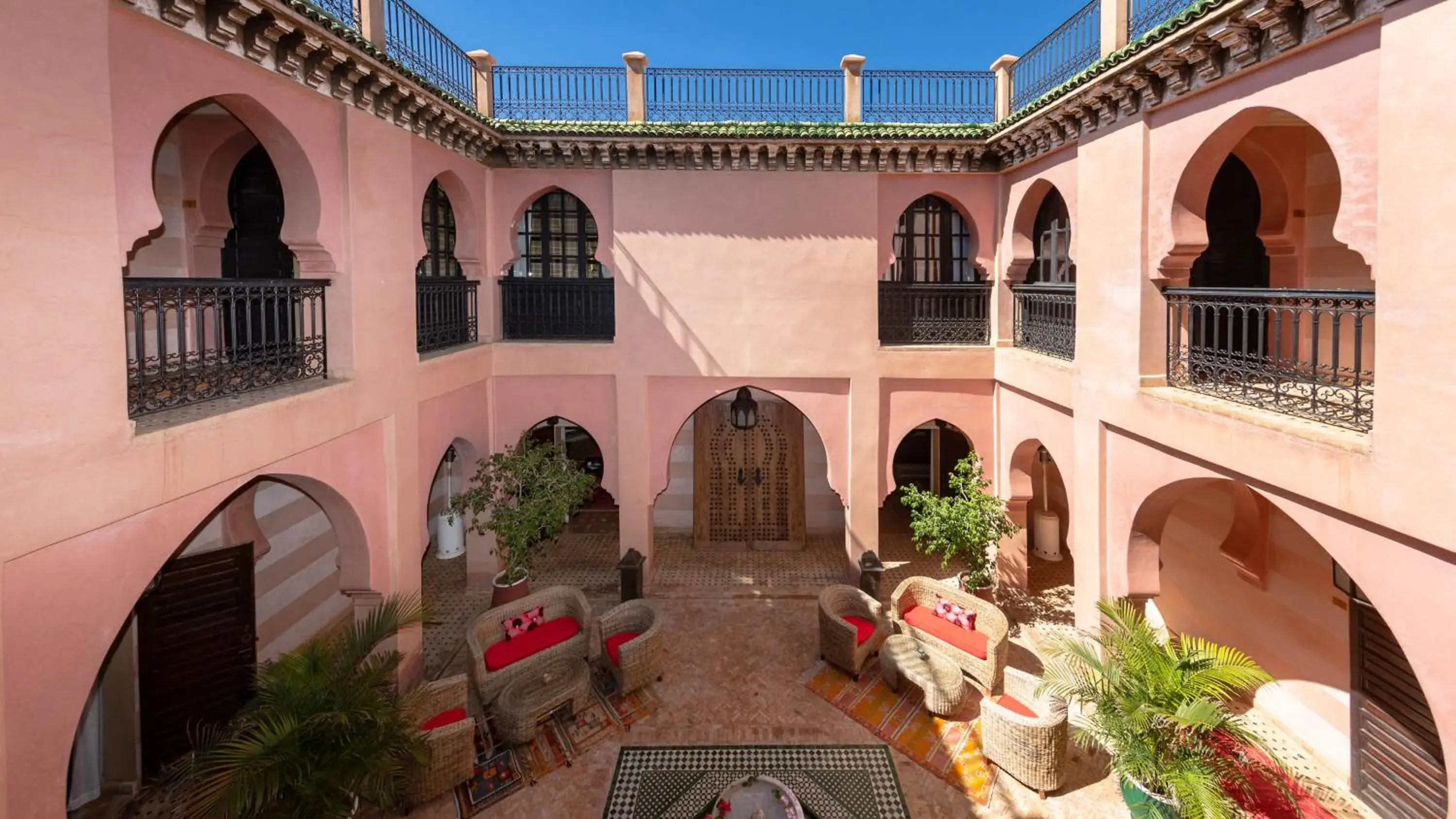 Inner courtyard view in L'OLIVERAIE DE L'ATLAS