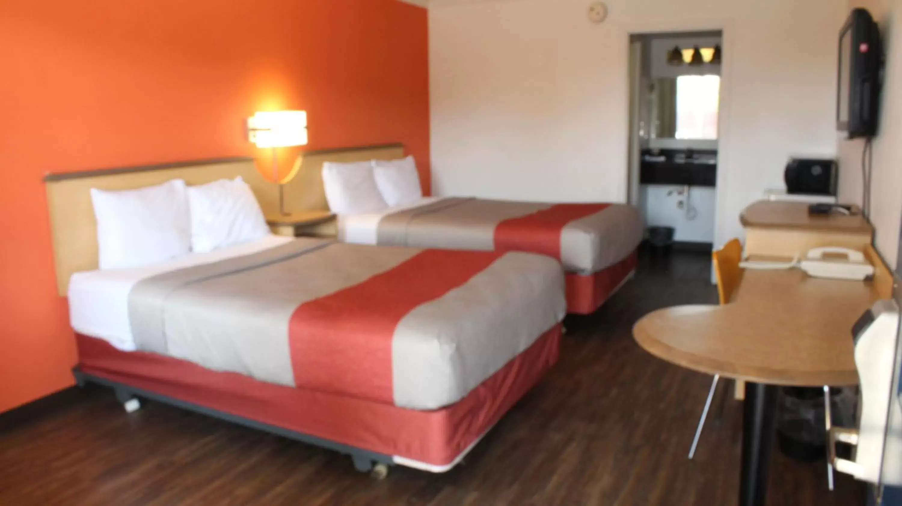 Bed in Motel 6-Dayton, OH