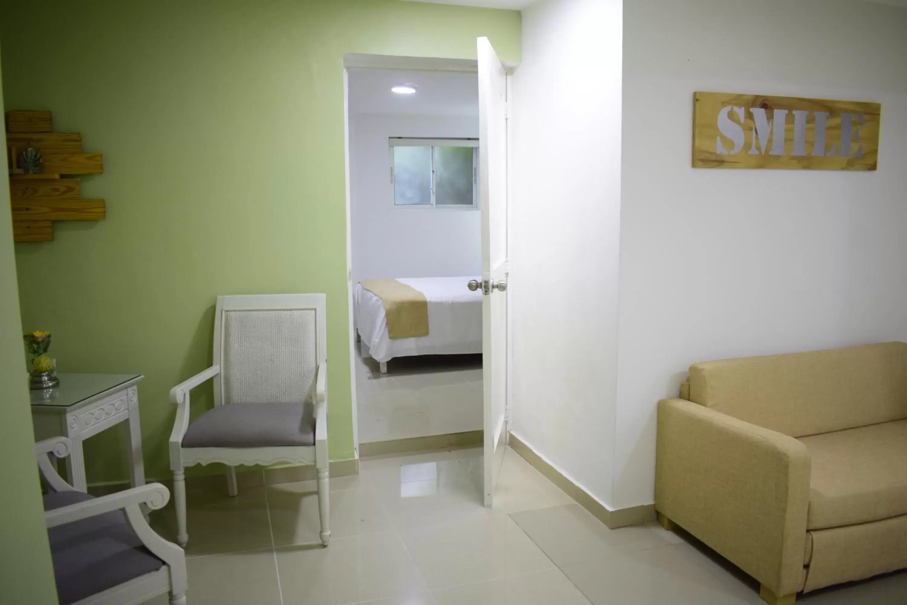 Seating area in Green Coast Beach Hotel